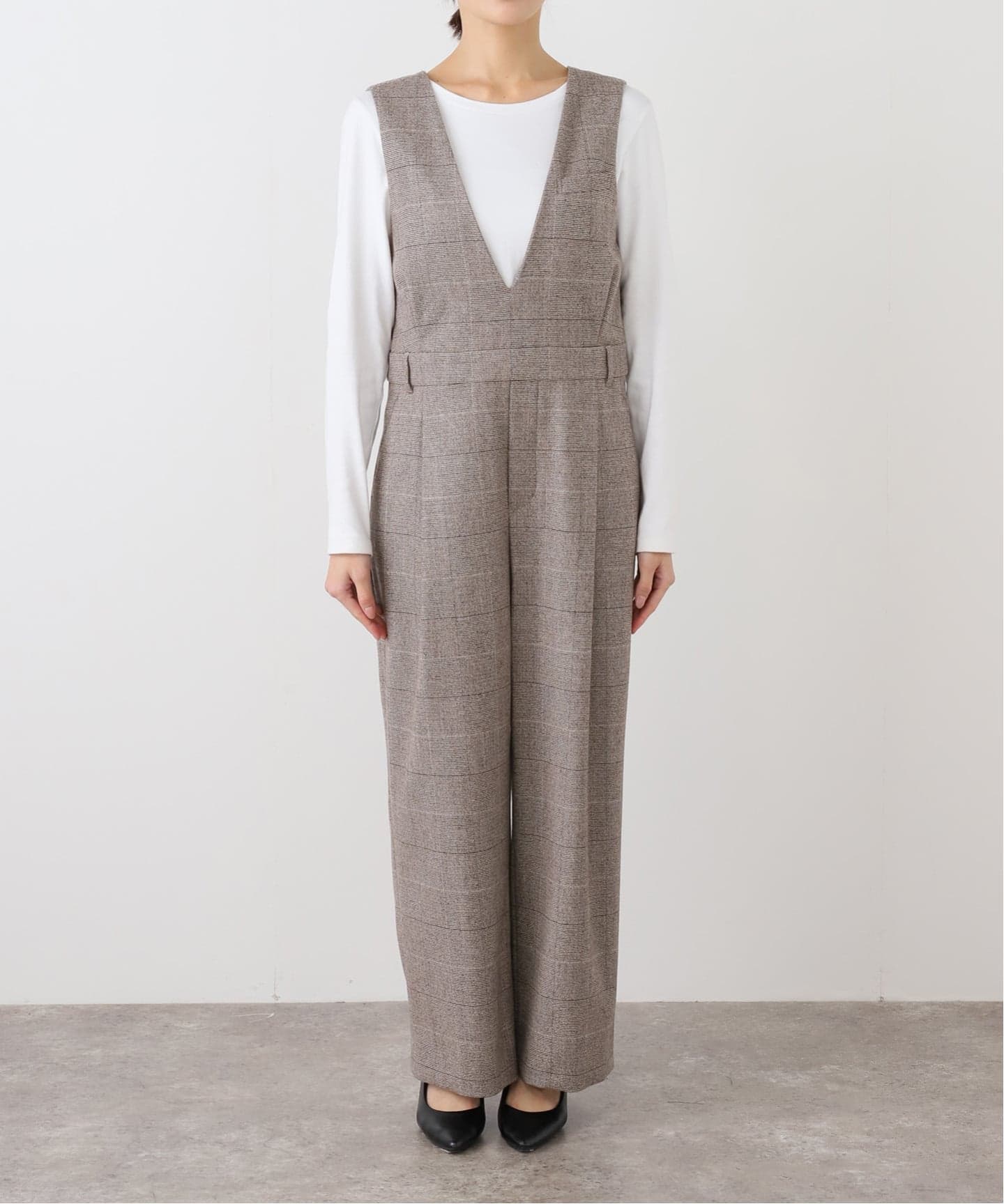 ソフトチェック サロペット（サロペット／オーバーオール）｜IENA