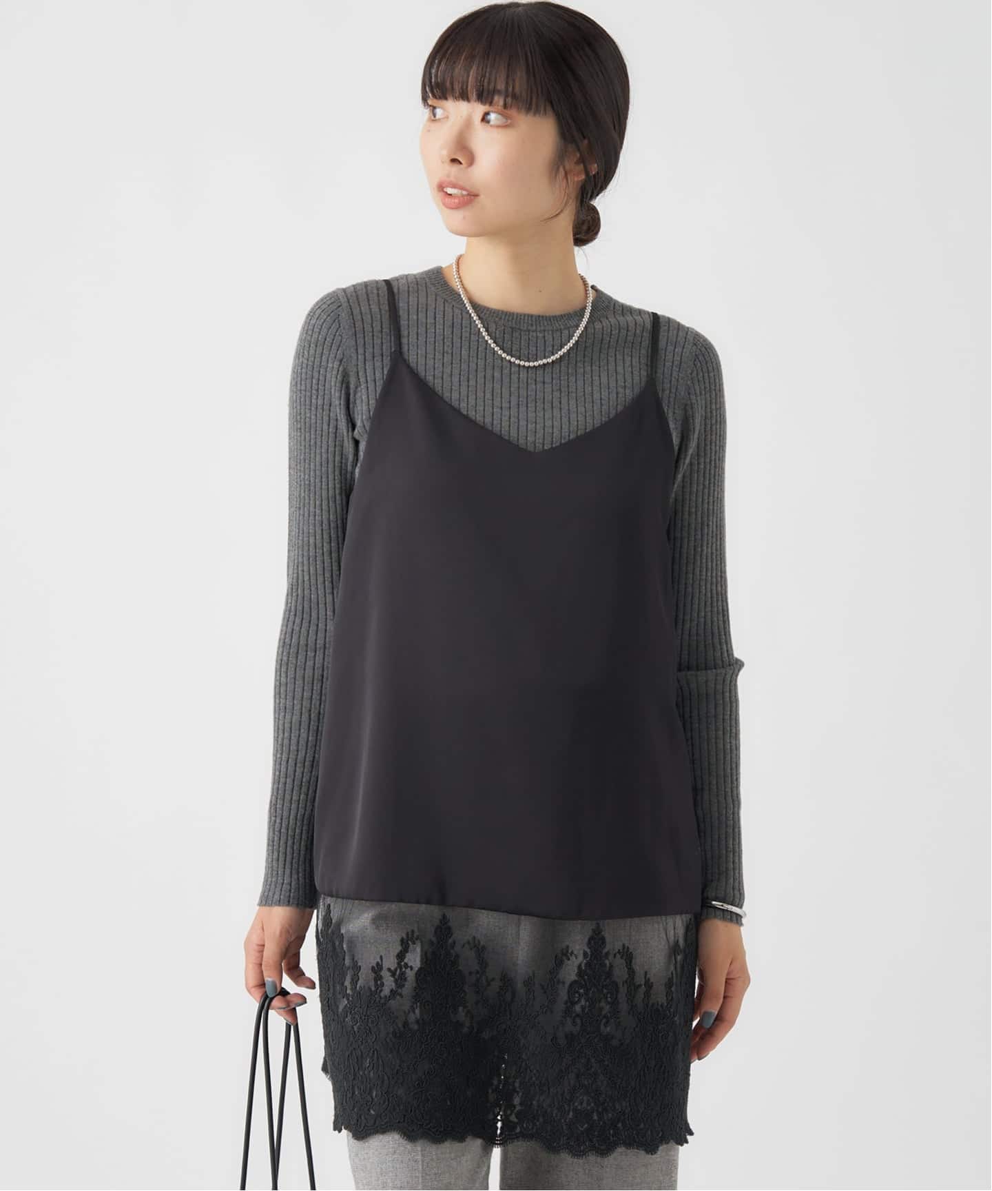 追加》Satinレース キャミソールワンピース（ワンピース）｜IENA