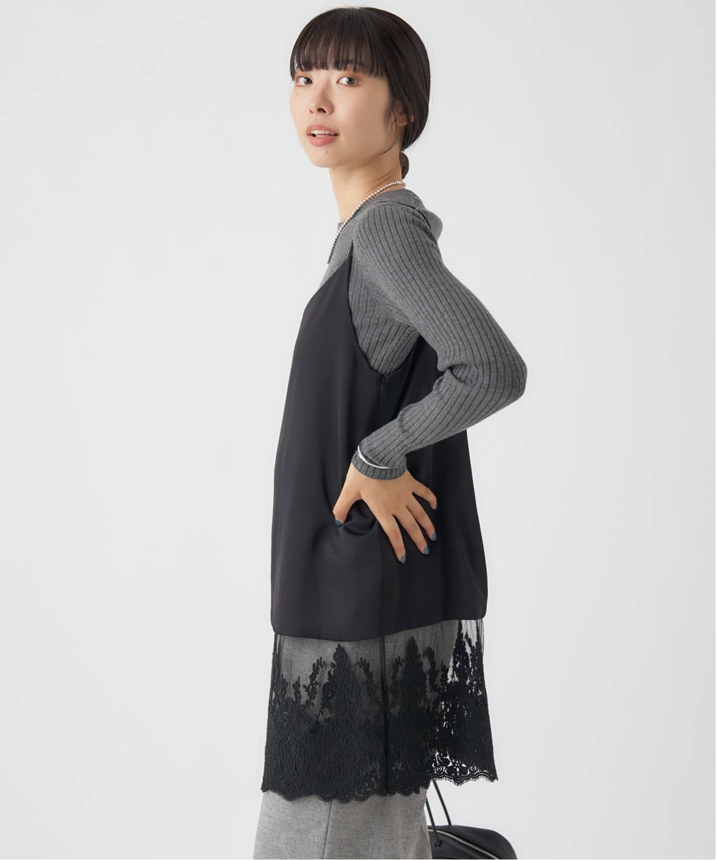 追加》Satinレース キャミソールワンピース（ワンピース）｜IENA