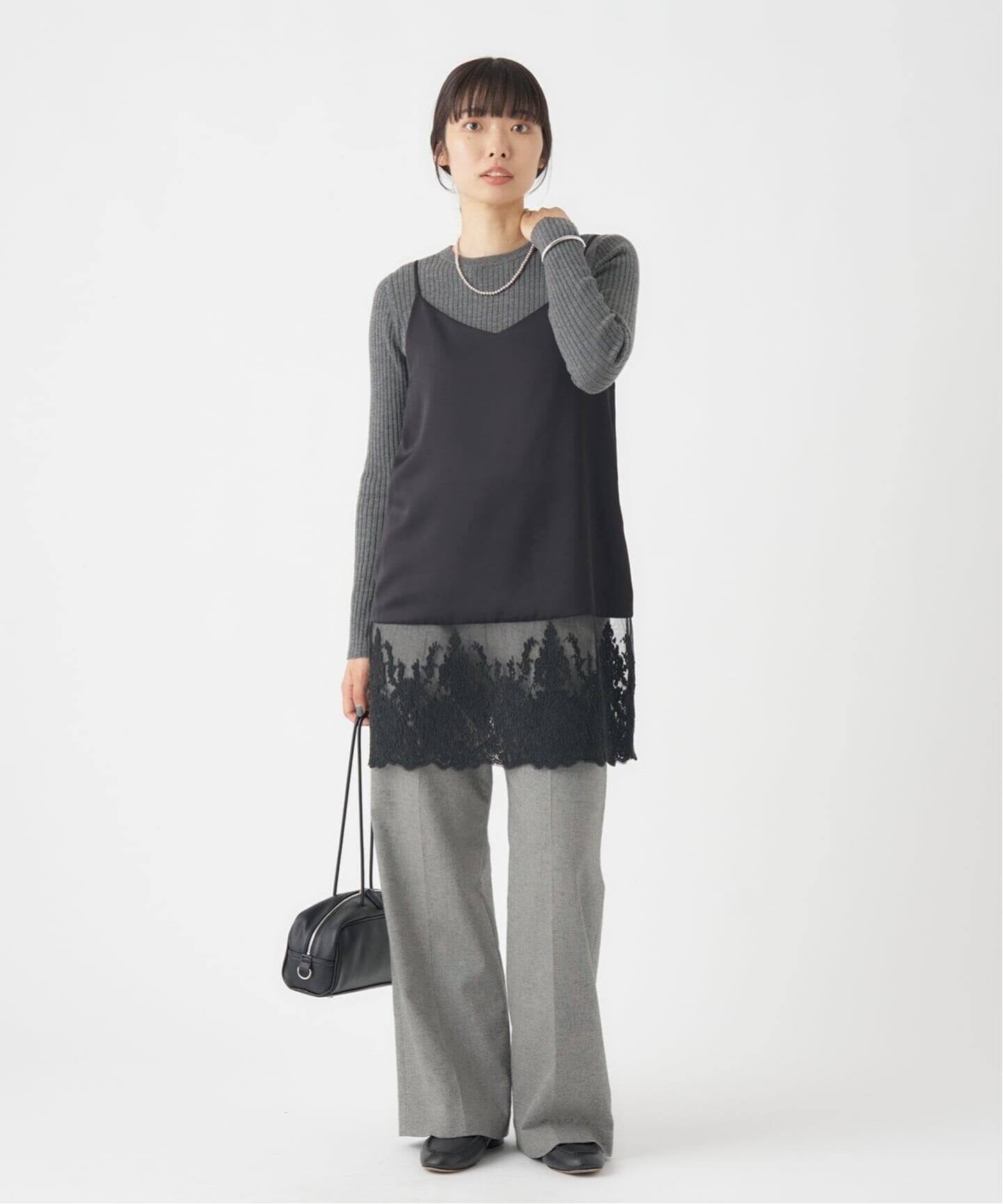 追加》Satinレース キャミソールワンピース（ワンピース）｜IENA