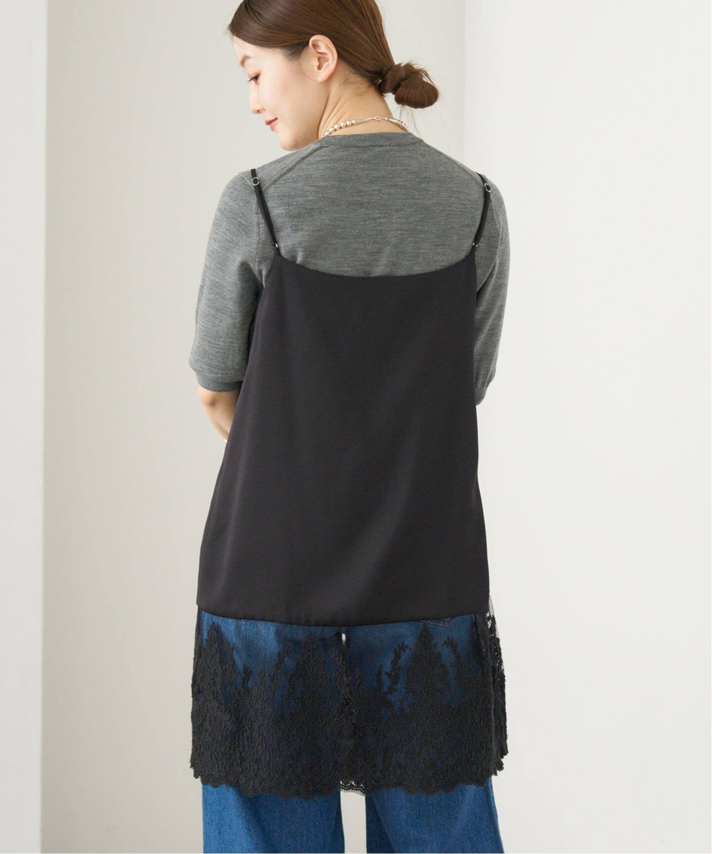 追加》Satinレース キャミソールワンピース（ワンピース）｜IENA