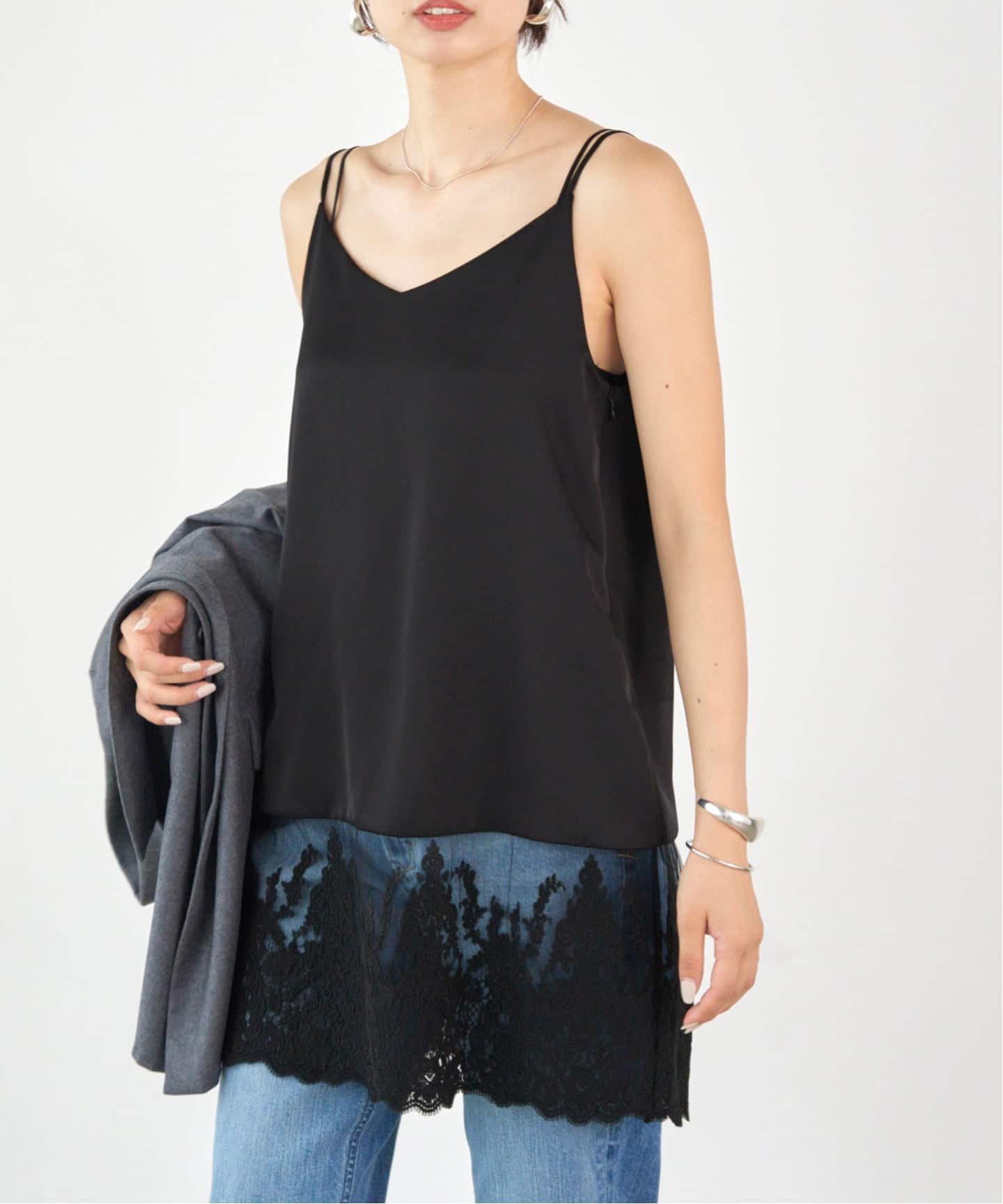 追加》Satinレース キャミソールワンピース（ワンピース）｜IENA