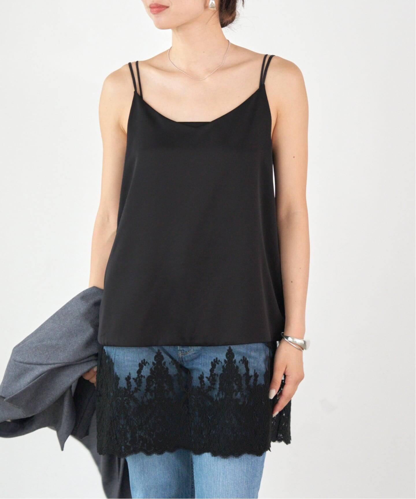 追加》Satinレース キャミソールワンピース（ワンピース）｜IENA