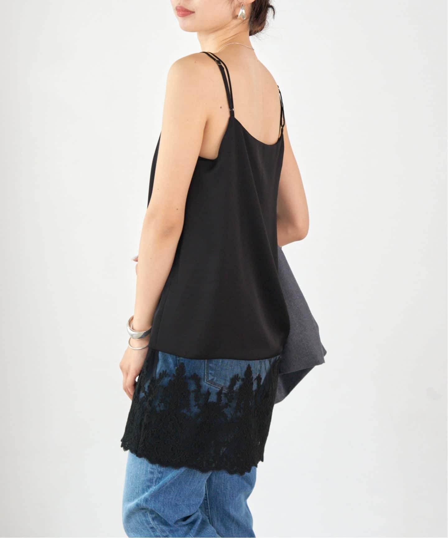 定価以下 新品タグ付 匿名 IENA Satinレース キャミソールワンピース 追加》Satinレース キャミソールワンピース（ワンピース）｜IENA