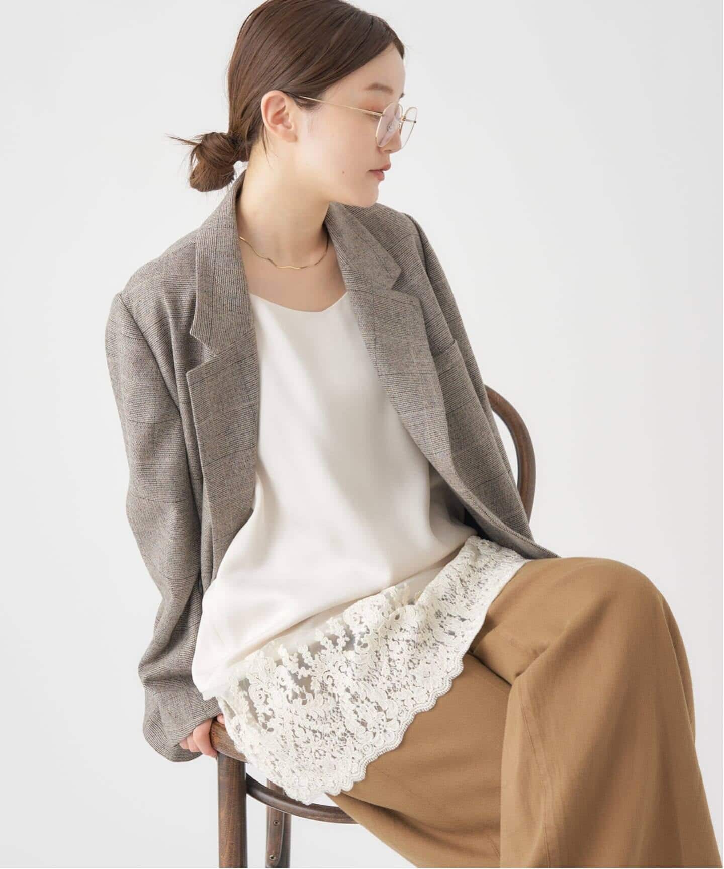 追加2》Satinレース キャミソールワンピース（ワンピース）｜IENA