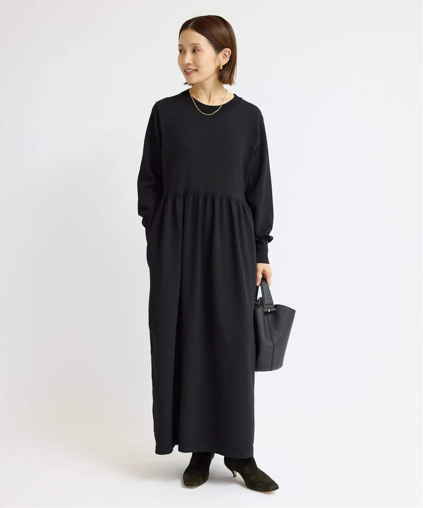 クルーネックニットワンピース（ワンピース）｜IENA（イエナ）の通販