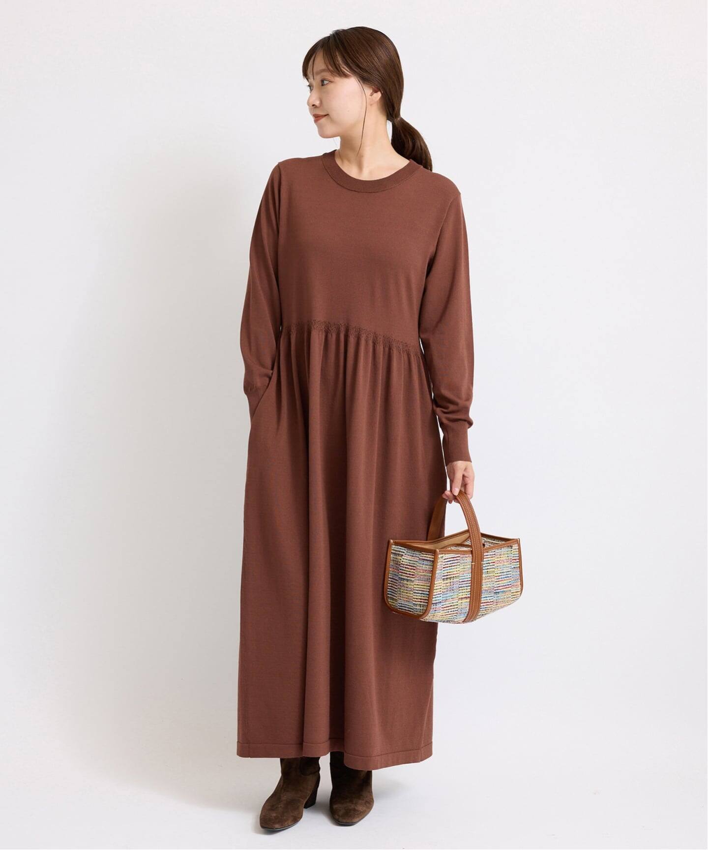 クルーネックニットワンピース（ワンピース）｜IENA（イエナ）の通販