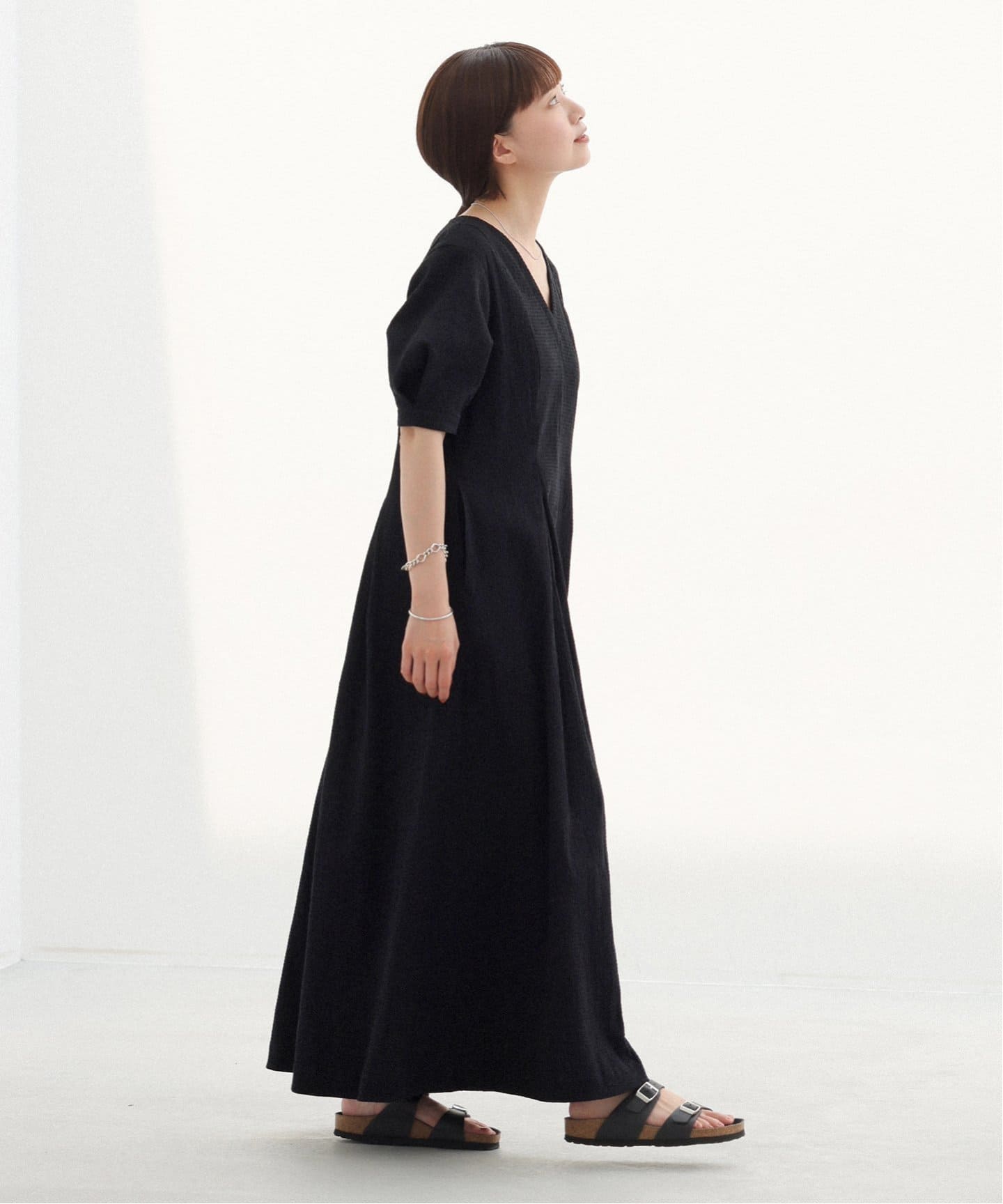 IENA B.サッカーVネックワンピース グリーン 38size 美品 イエナ IENA 《WEB限定/追加2予約》B. サッカーVネック