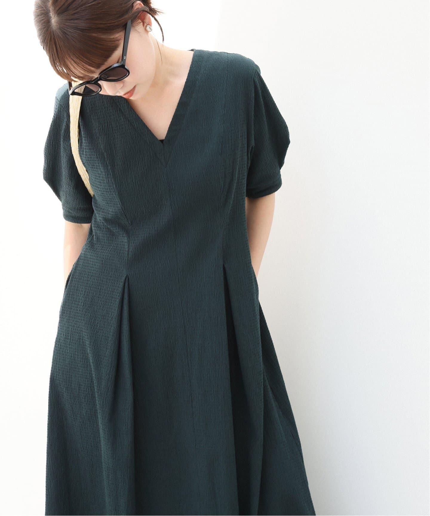 IENA B. サッカーVネックワンピース 追加》B. サッカーVネックワンピース（ワンピース）｜IENA