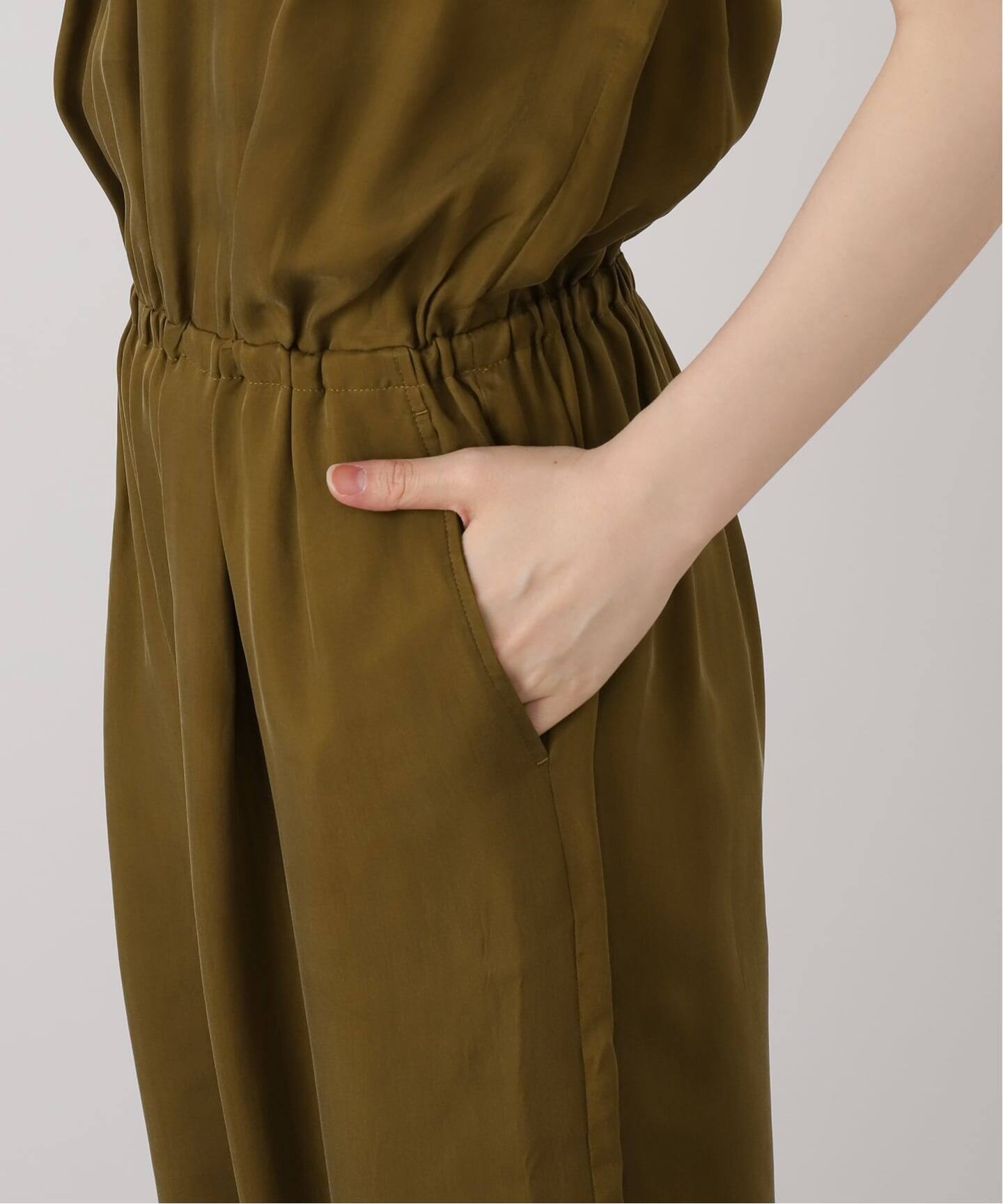 ギャザーネックオールインワン（つなぎ／オールインワン）｜IENA