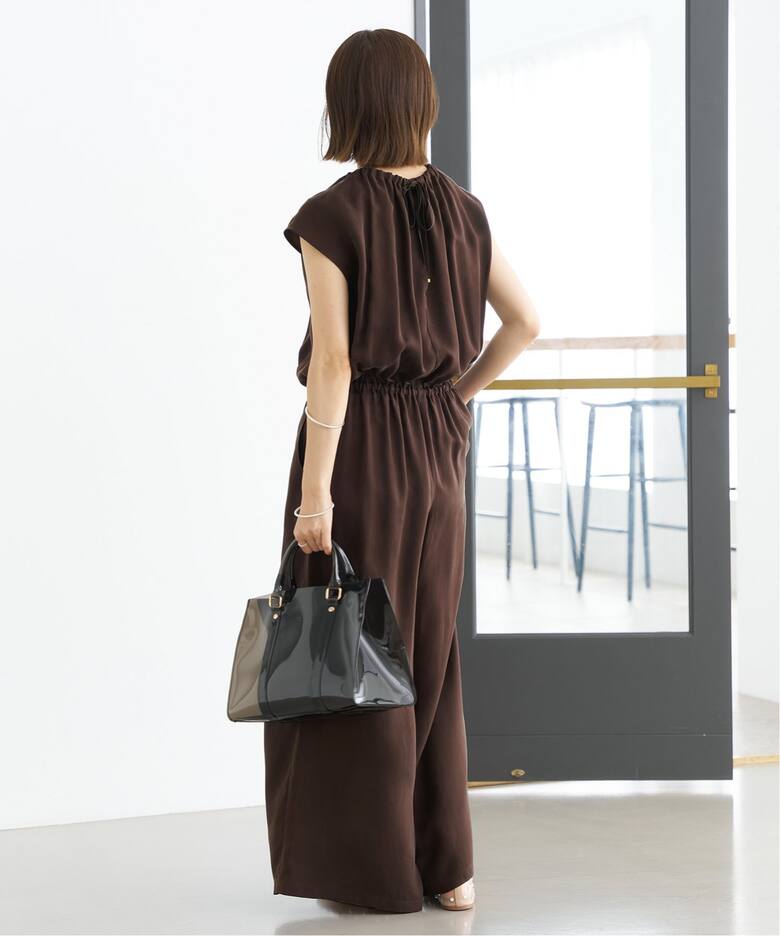 追加2》キュプラギャザーネックオールインワン（つなぎ  