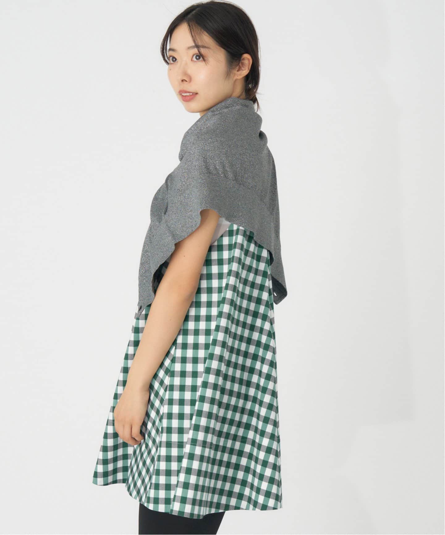 【美品】IENA sese 40 ワンピース sese ギンガムストレッチミニワンピース（ワンピース）｜IENA