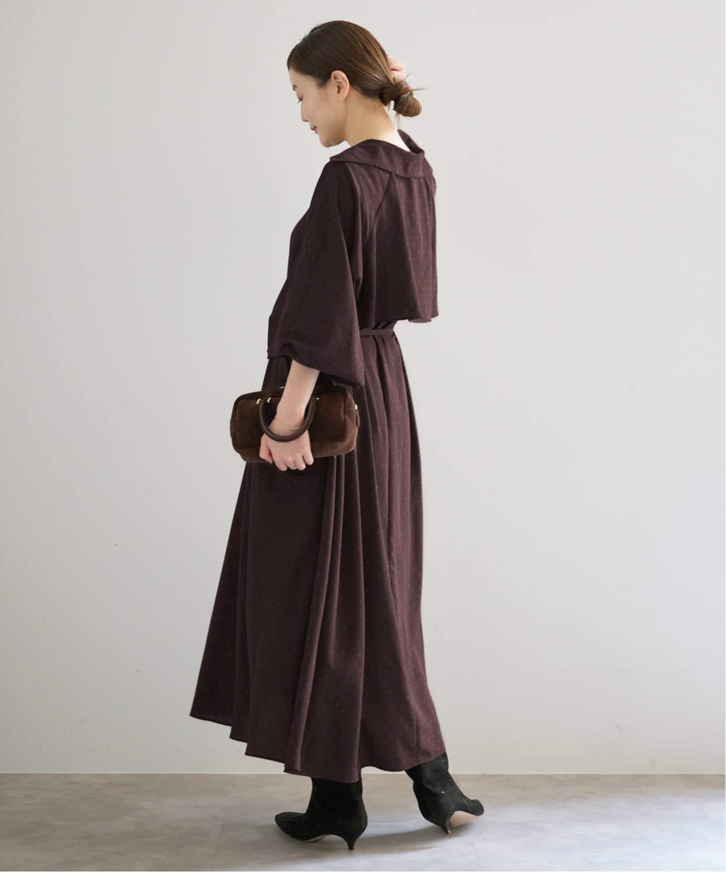 イエナ　IENA ワンピース　上品 予約》ニュアンスカラードットワンピース（ワンピース）｜IENA