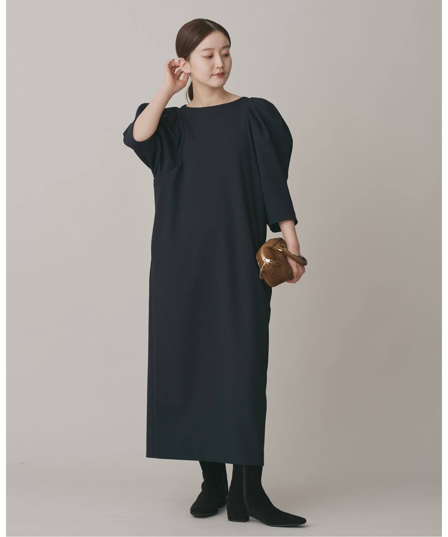 完売品IENA ショルダータックジョーゼットワンピース ショルダータックジョーゼットワンピース（ワンピース）｜IENA（イエナ