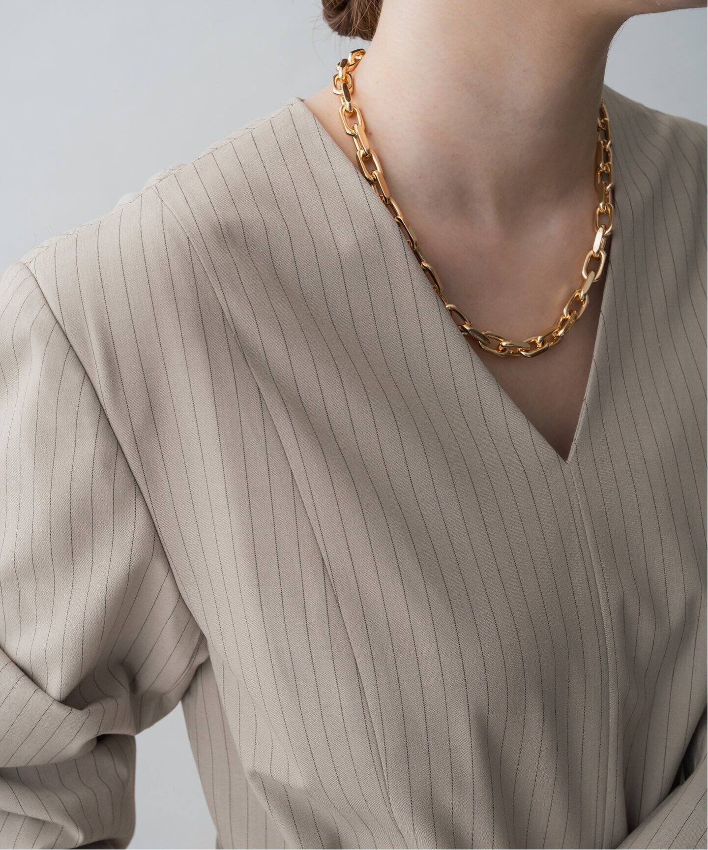 イエナ　2023 Vネックオールインワン　ベージュ　36 ＆NAVY Vネックオールインワン（つなぎ／オールインワン）｜IENA