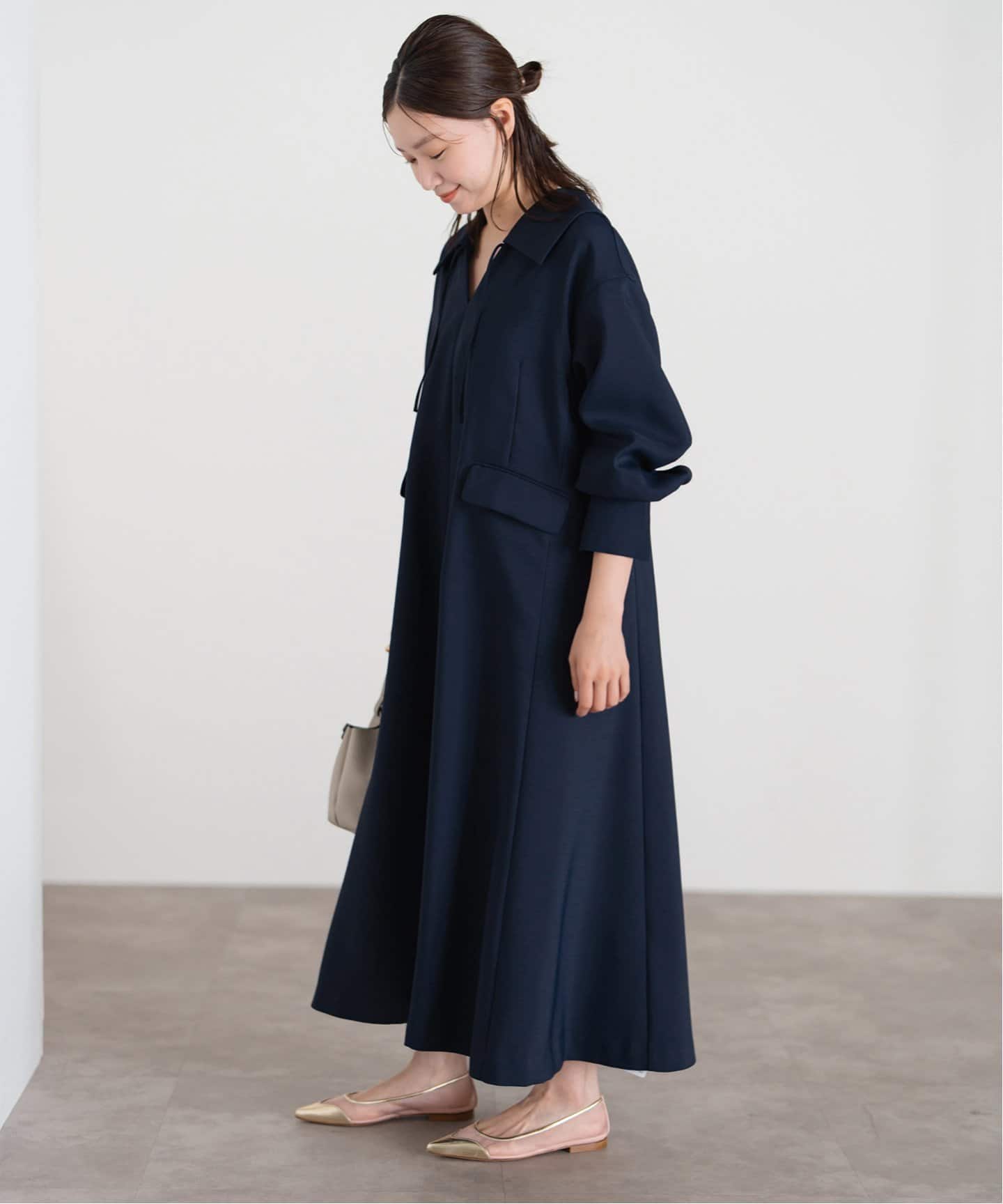 ＆NAVY スキッパーフレアワンピース（ワンピース）｜IENA（イエナ）の