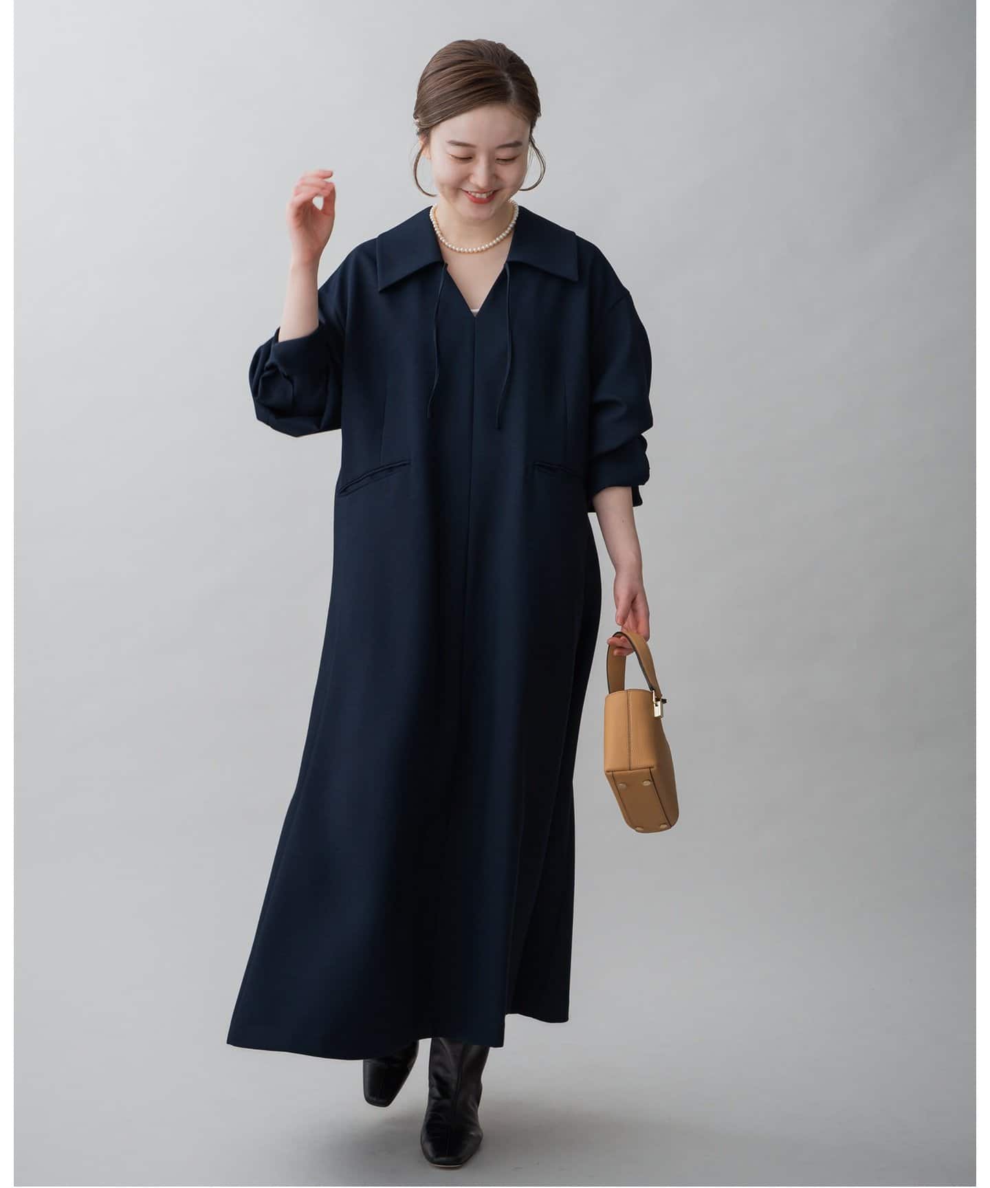 ＆NAVY スキッパーフレアワンピース（ワンピース）｜IENA（イエナ）の