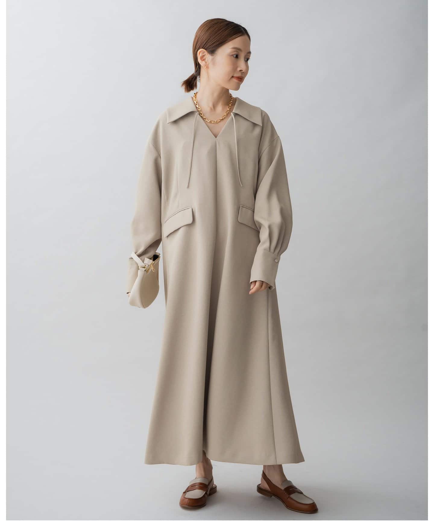 IENA イエナ　＆NAVY スキッパーフレアワンピース ＆NAVY スキッパーフレアワンピース（ワンピース）｜IENA（イエナ）の