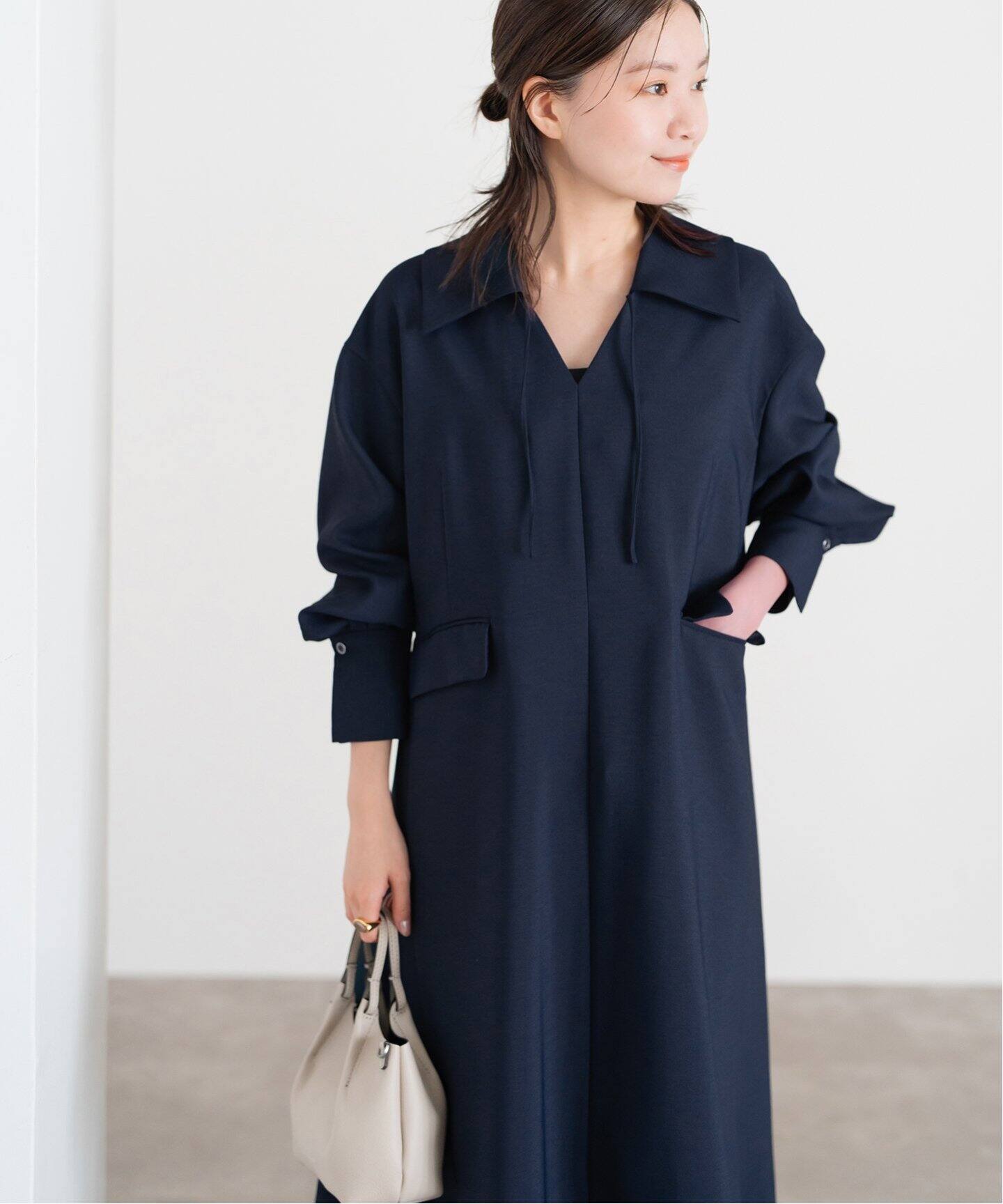 ＆NAVY スキッパーフレアワンピース（ワンピース）｜IENA（イエナ）の