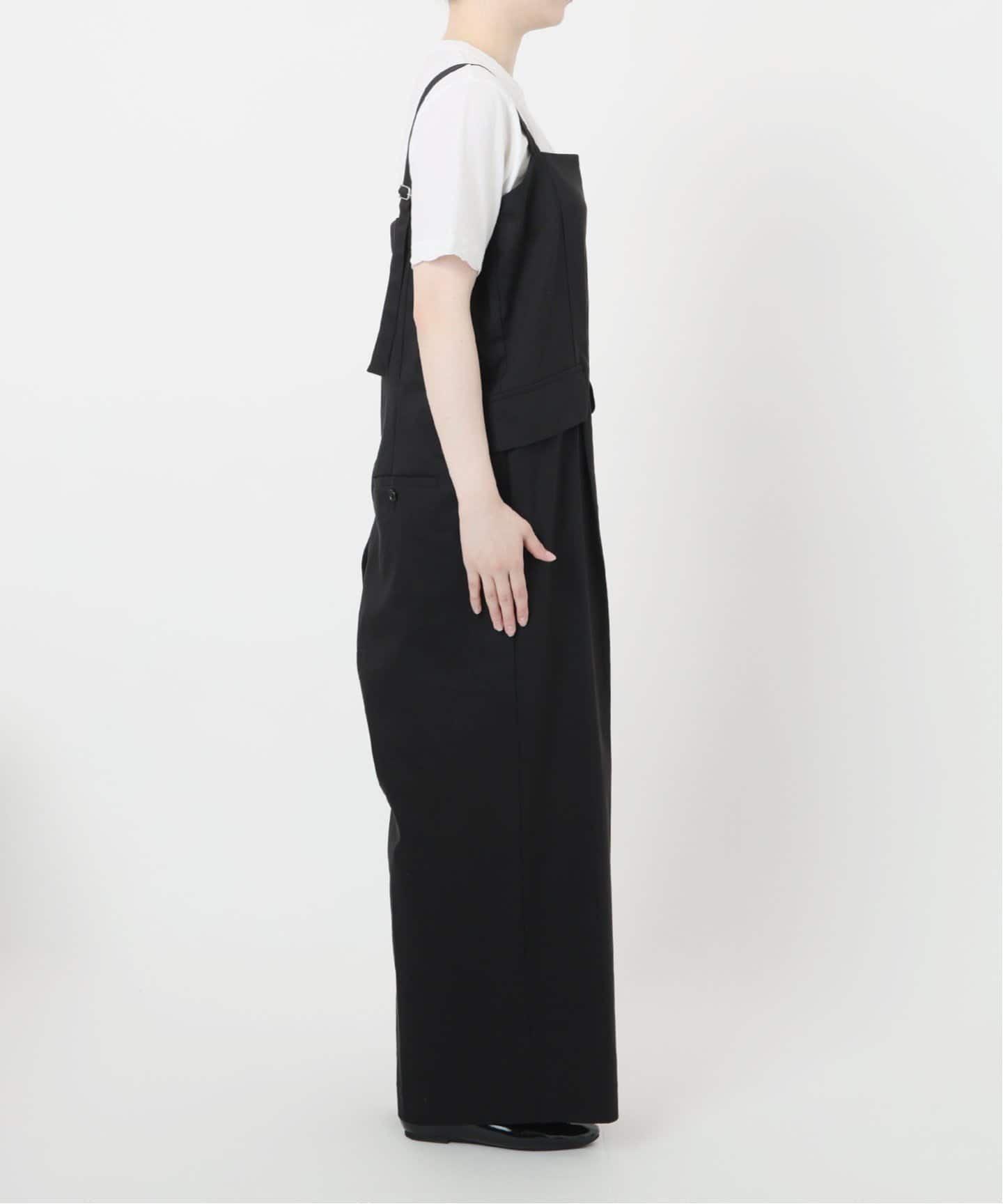 23SS IENA maisonコンパクトツイルサロペット 36 黒 レディース IENA（イエナ）の「maisonコンパクトツイルサロペット