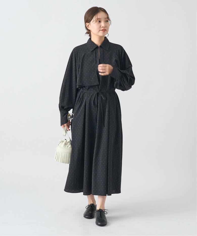 WEB限定/追加2予約》ドットサッシュワンピース（ワンピース）｜IENA 