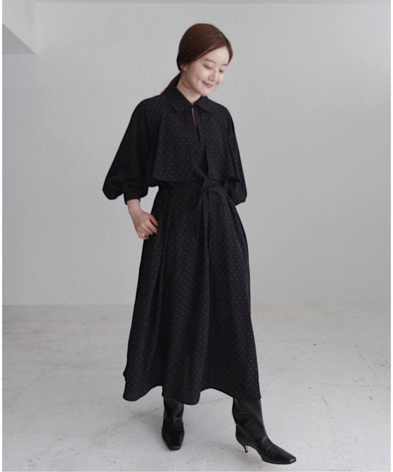 WEB限定/追加3》ドットサッシュワンピース（ワンピース）｜IENA  