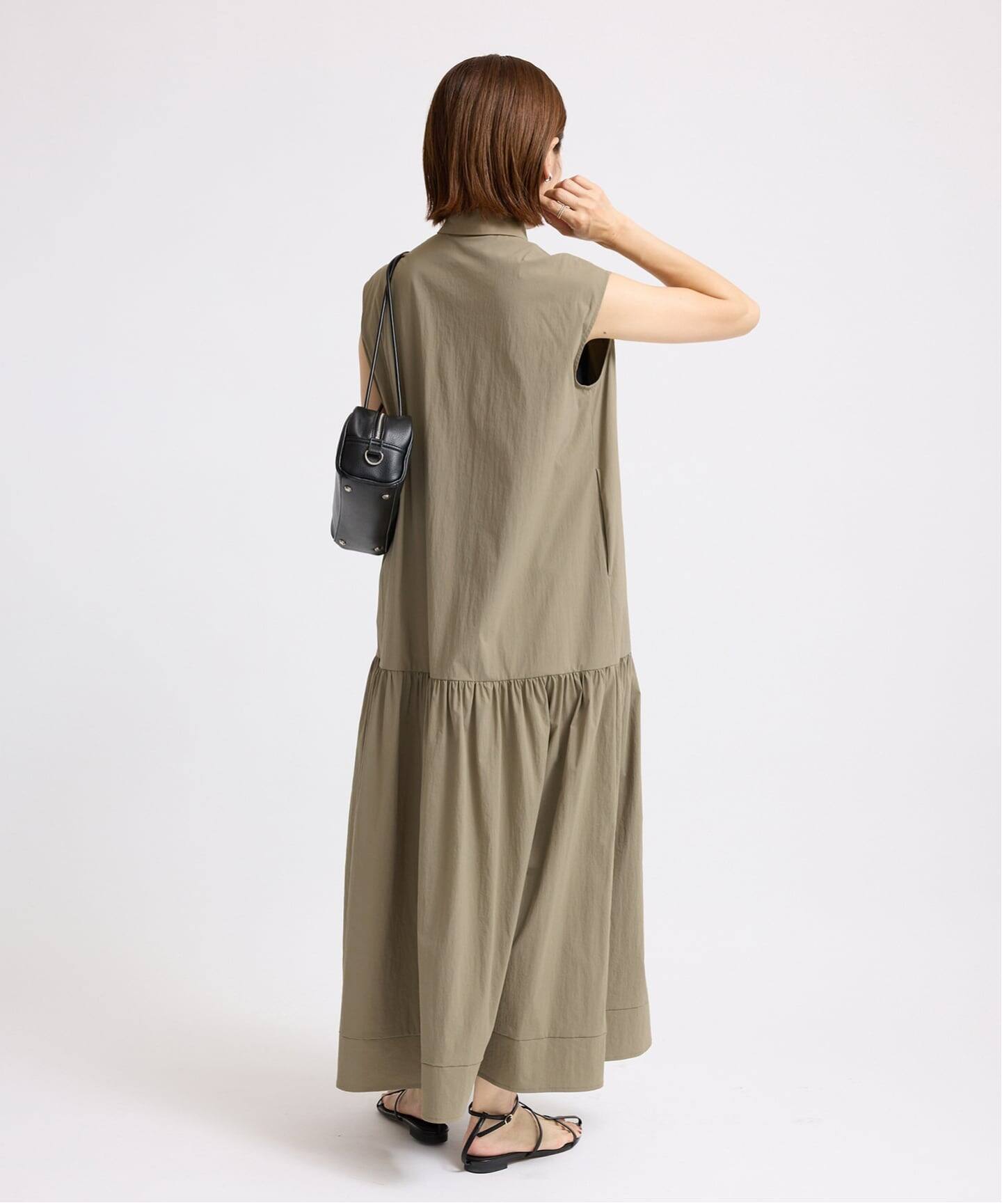 ティアードキリカエノースリーブワンピース（ワンピース）｜IENA