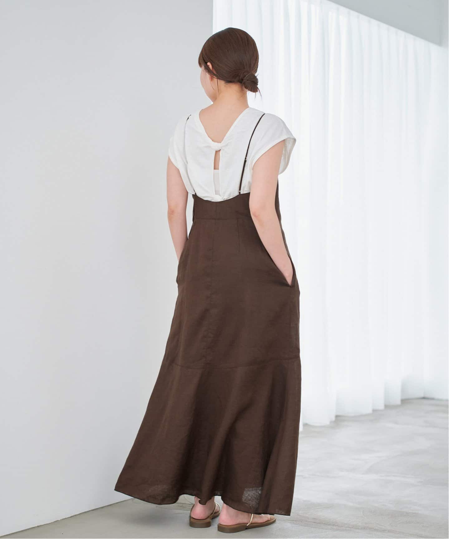 【美品】IENAイエナ　リネンワンピース リネンキャミワンピース（ワンピース）｜IENA（イエナ）の通販