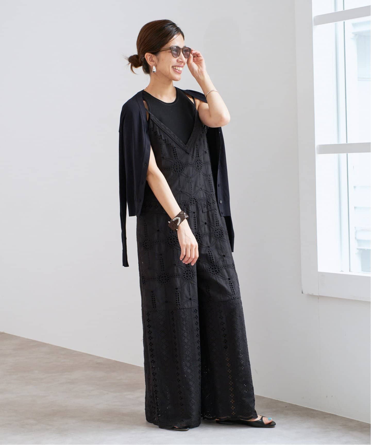 IENA レースオールインワン 追加》IENA LA BOUCLE カットワークレースオールインワン2
