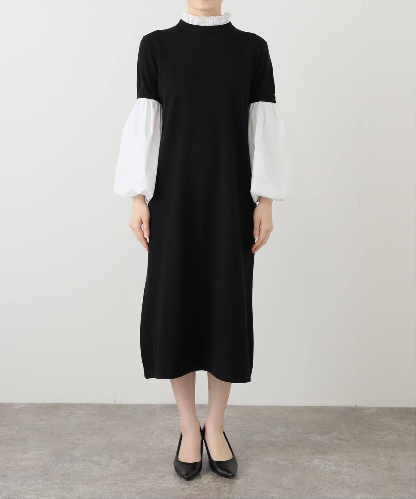 MARILYN MOON/マリリンムーン 14G WOOL 2WAY SLEEVE OP ワンピース
