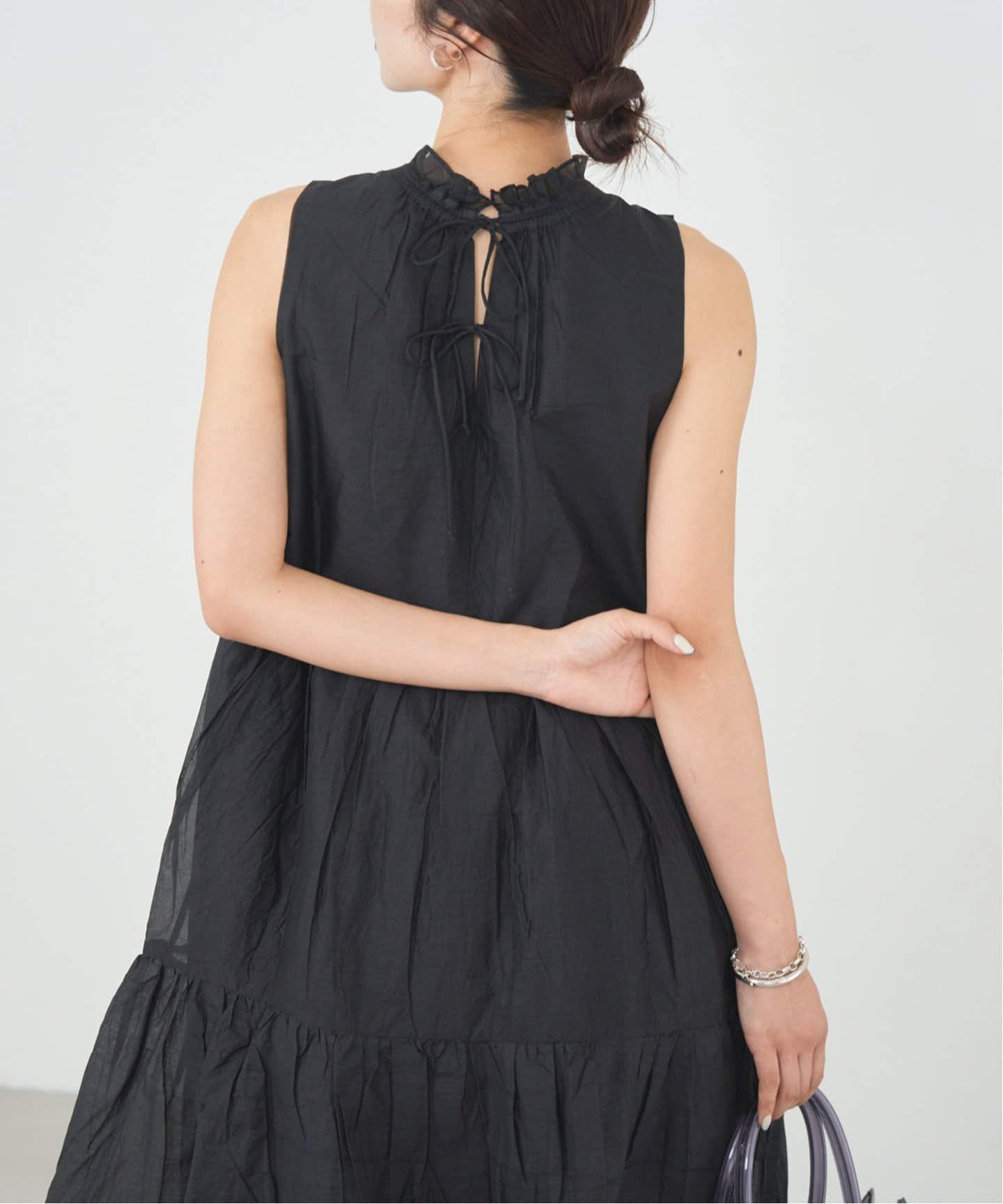 MARILYN MOON/マリリンムーン Sheer gather OP ワンピース
