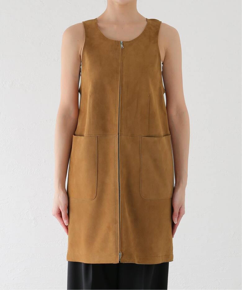 AURALEE/オーラリー LAMB SUEDE ZIP MINI DRESS ワンピース A25SD05GS 