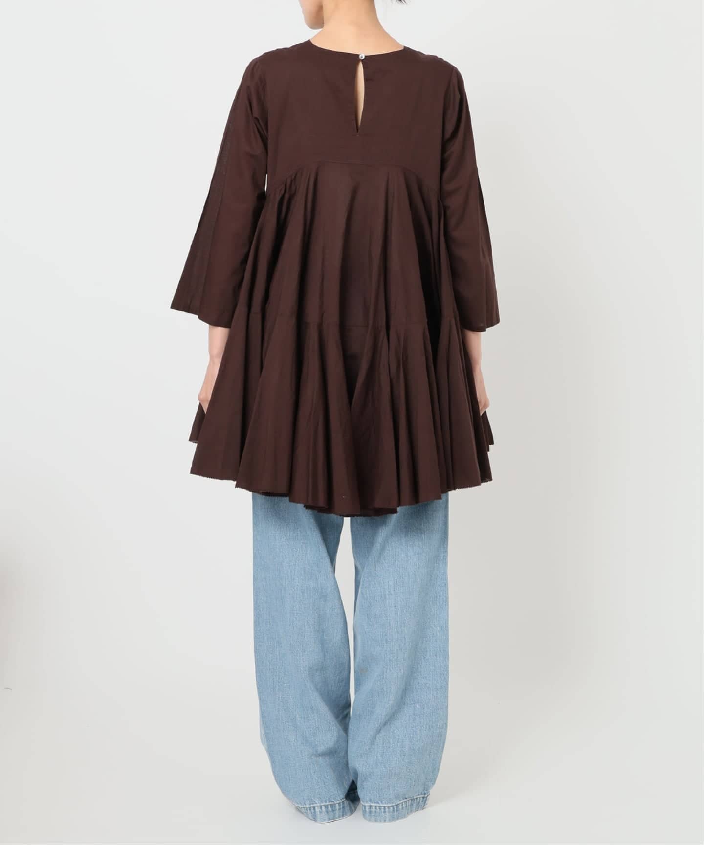 AAYUSHI/アユーシ 別注 ロングスリーブラッフルドレス