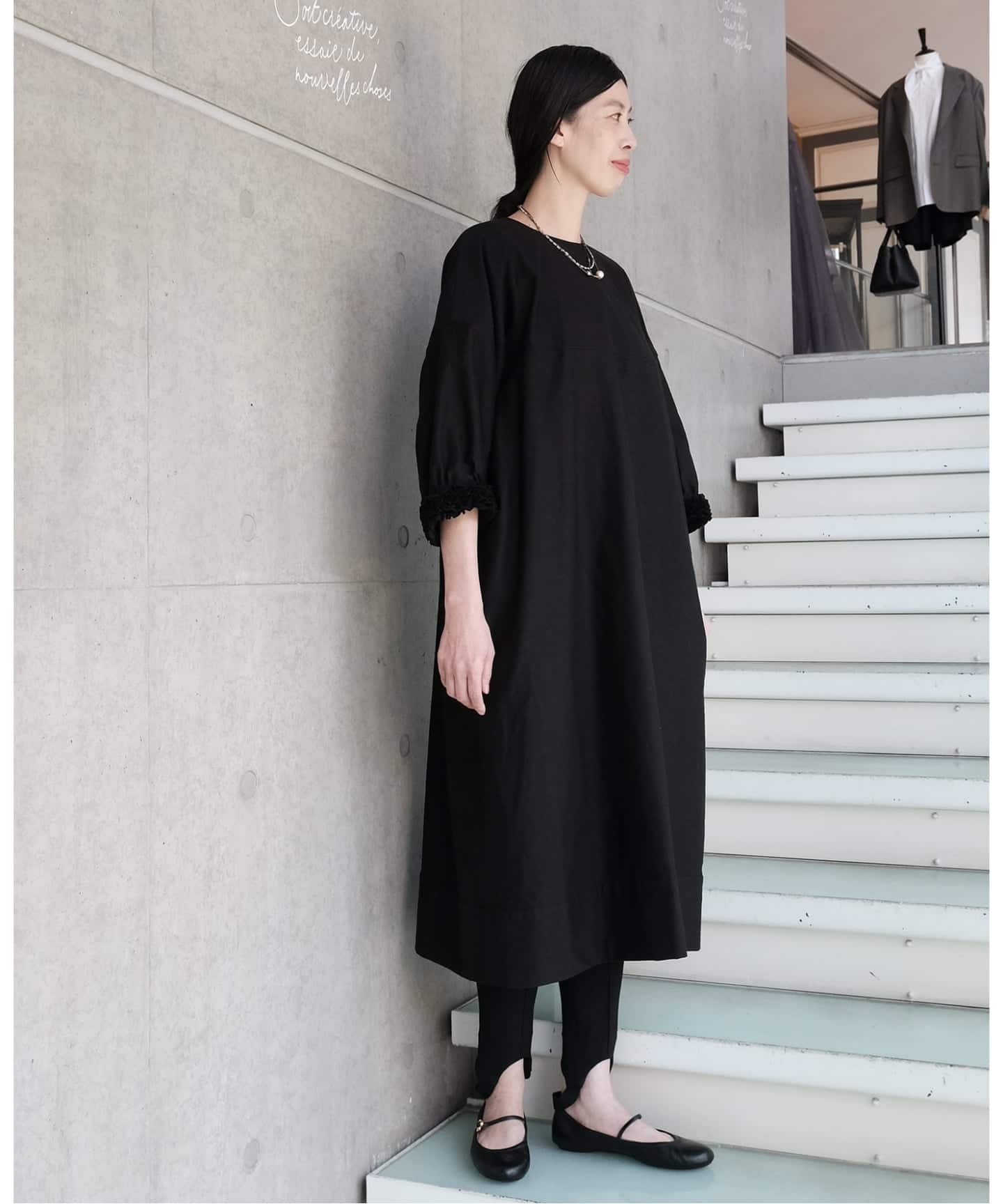 Maison IENA 別注 Nell/ネル 袖フリルワンピース 252-40292