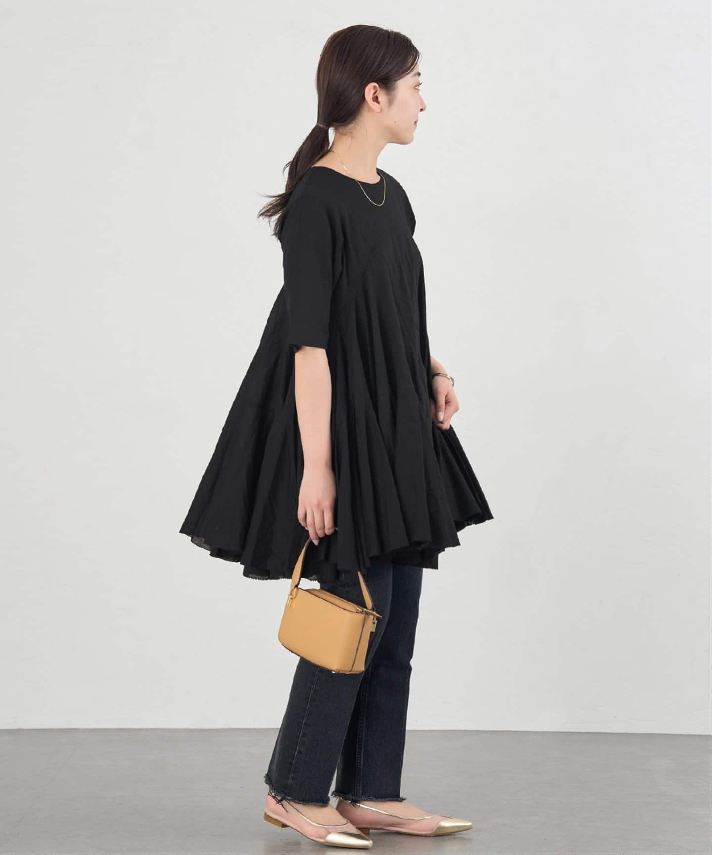 IENA AAYUSHIボリュームフレアハーフスリーブワンピース 追加》AAYUSHI/アユーシ ボリュームフレアハーフスリーブ