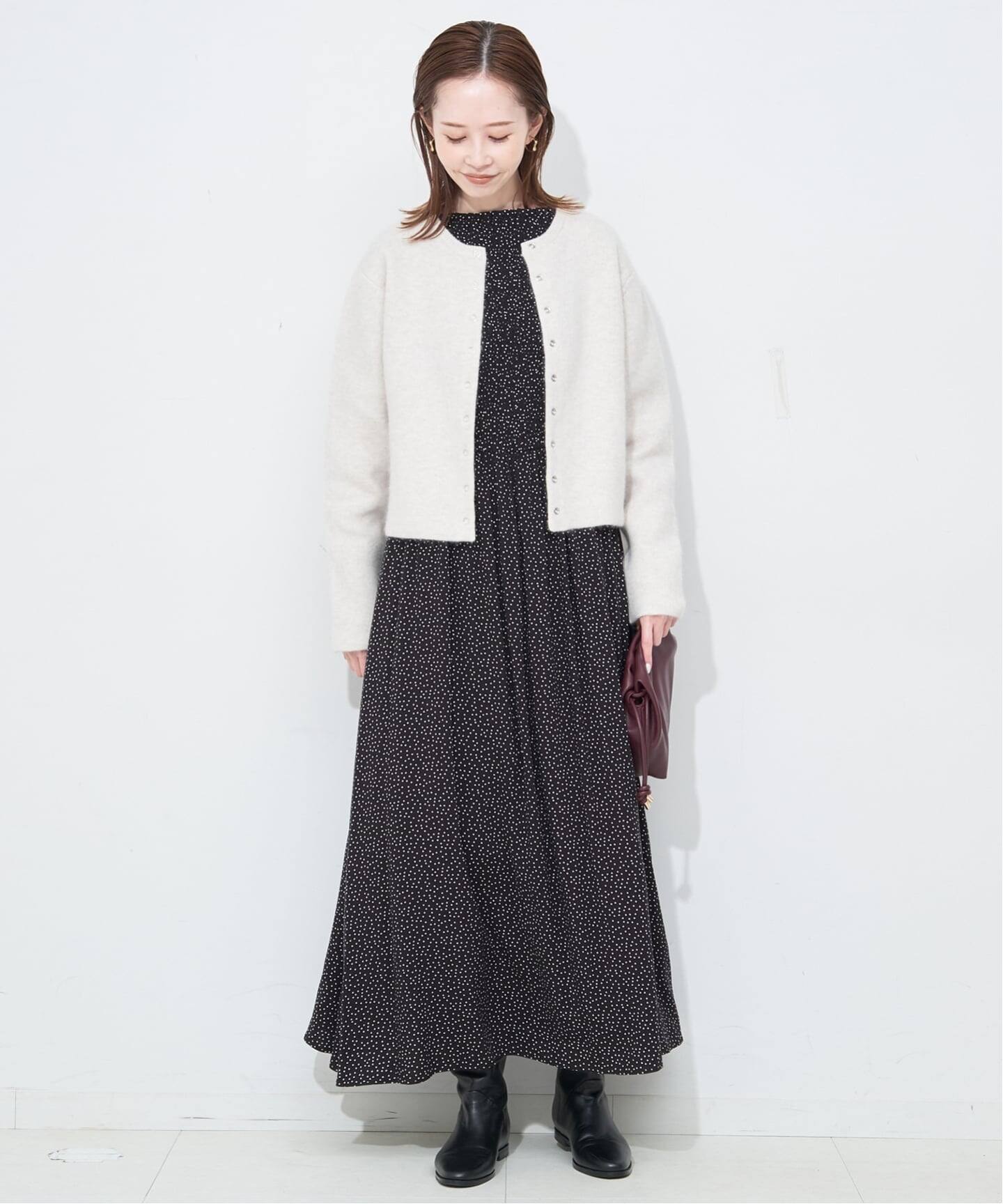 WEB限定/追加》ドットシャーリングワンピース（ワンピース）｜SLOBE