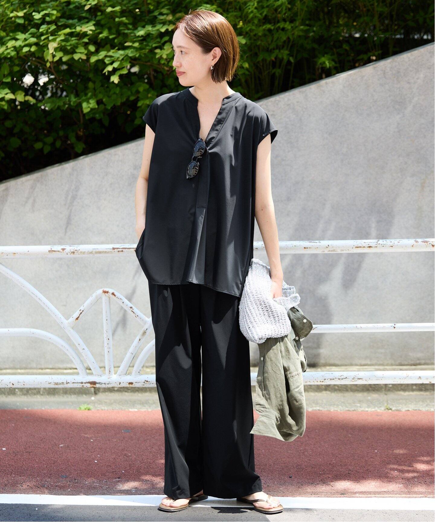 2枚セット/防しわ性/撥水/接触冷感//追加予約》ナイロンブラウス  