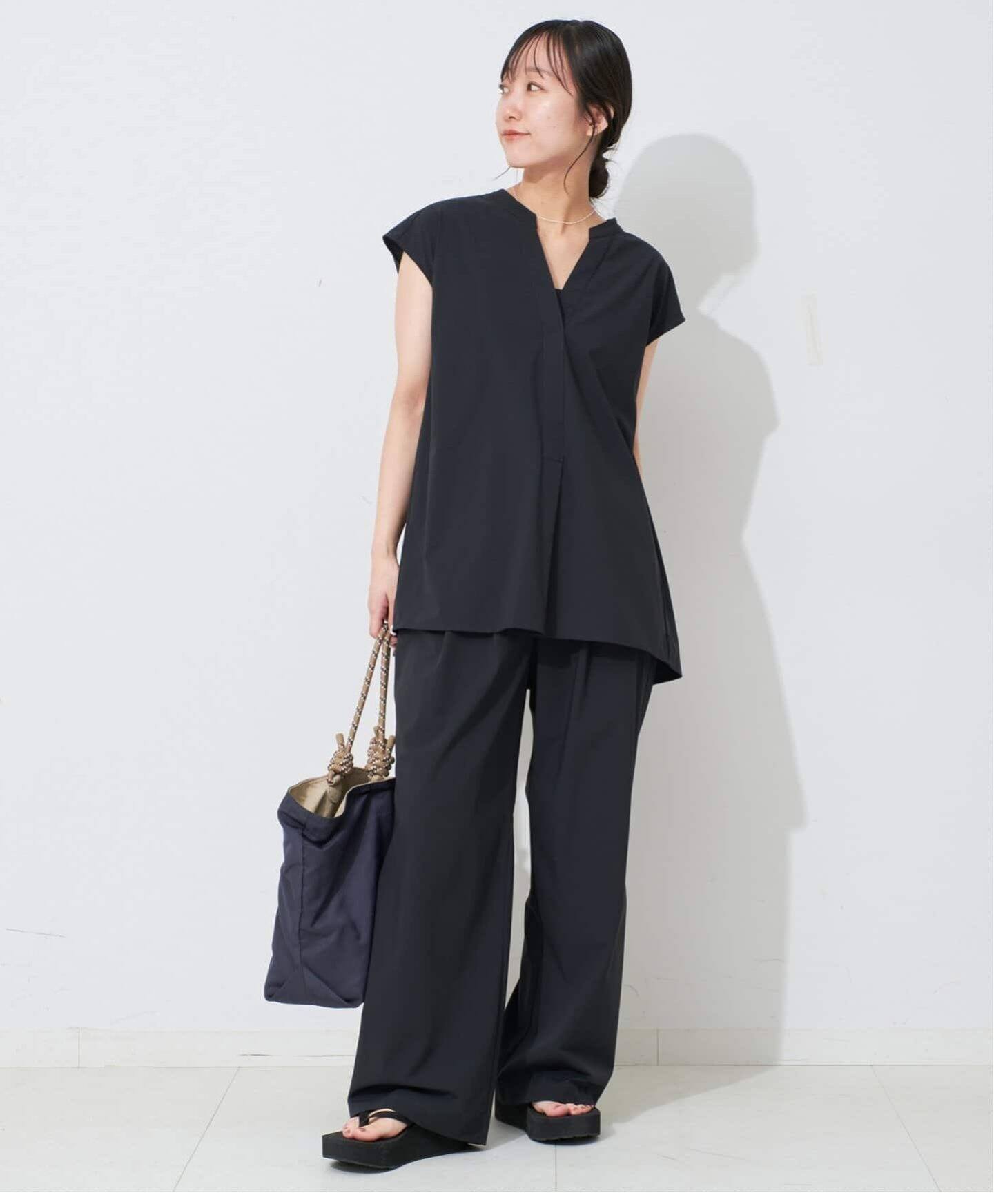 2枚セット/防しわ性/撥水/接触冷感//追加予約》ナイロンブラウス  