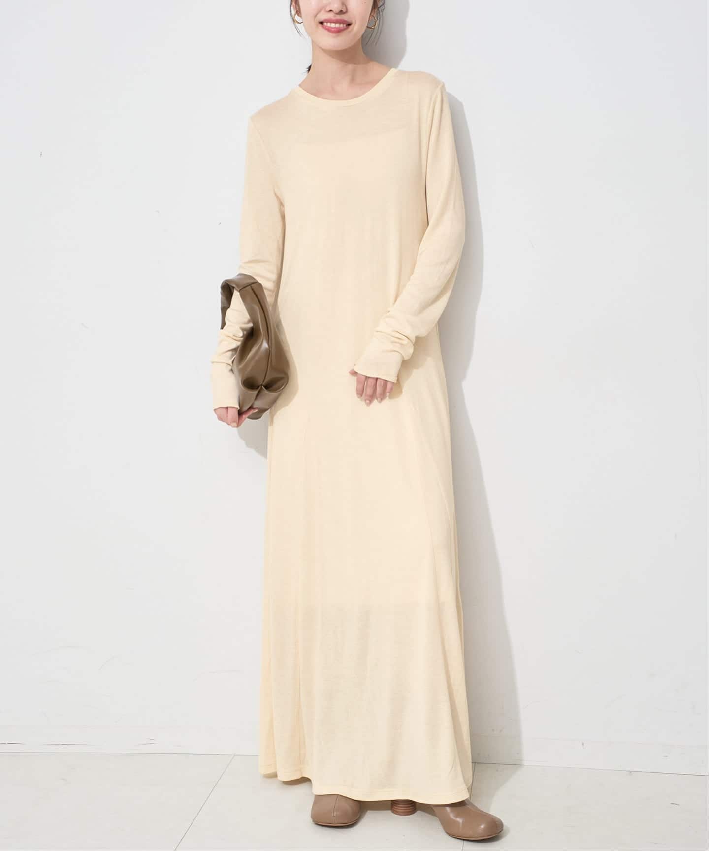 ウール混ジャージーフレアワンピース（ワンピース）｜SLOBE IENA