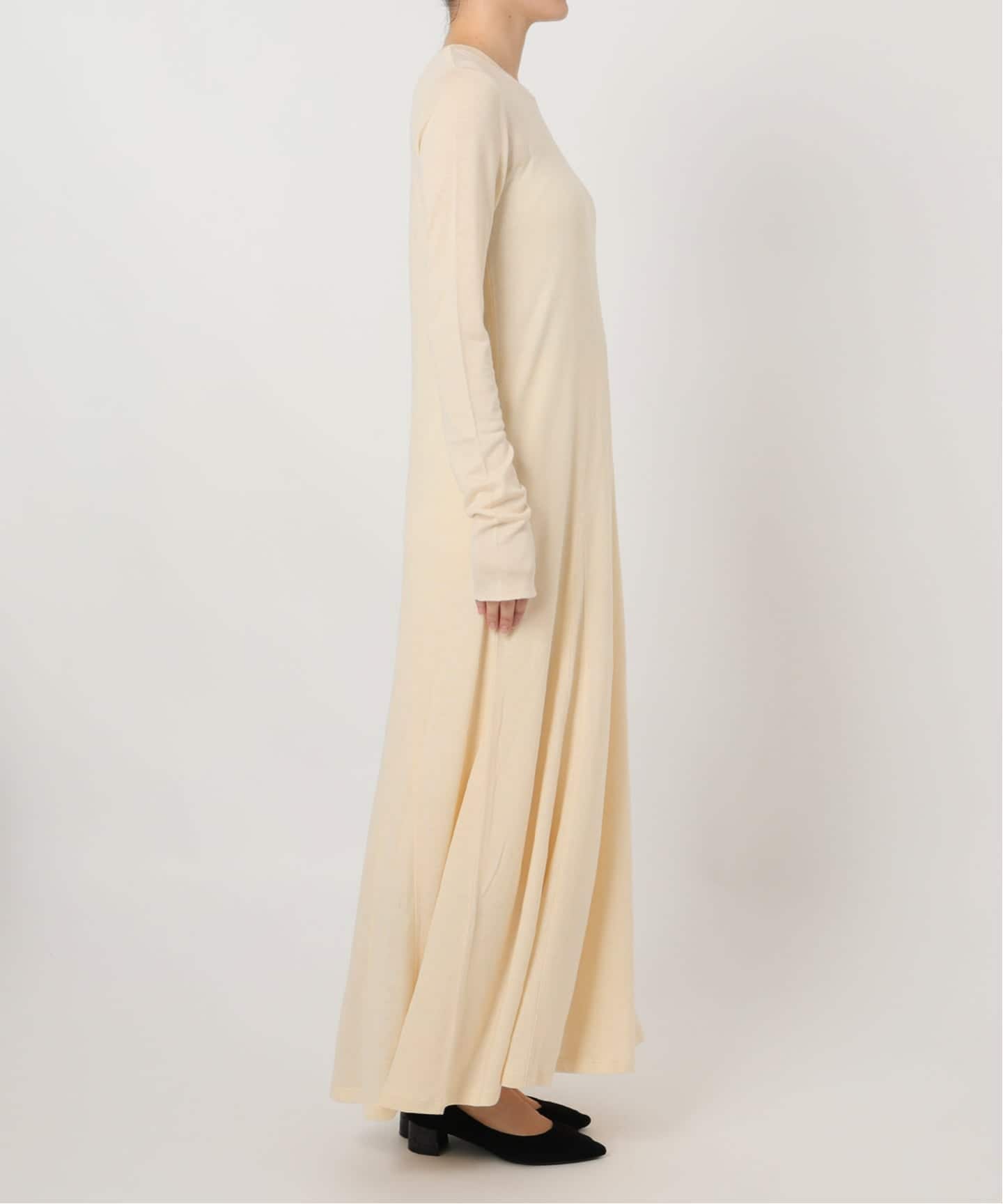 ウール混ジャージーフレアワンピース（ワンピース）｜SLOBE IENA