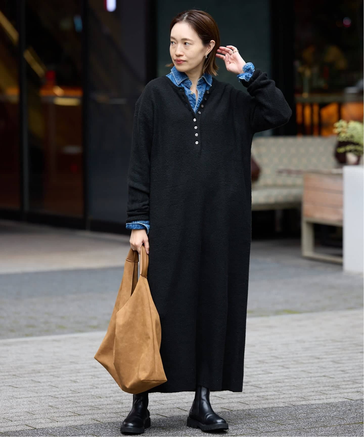 エアリーヘンリーニットワンピース（ニットワンピース）｜SLOBE IENA