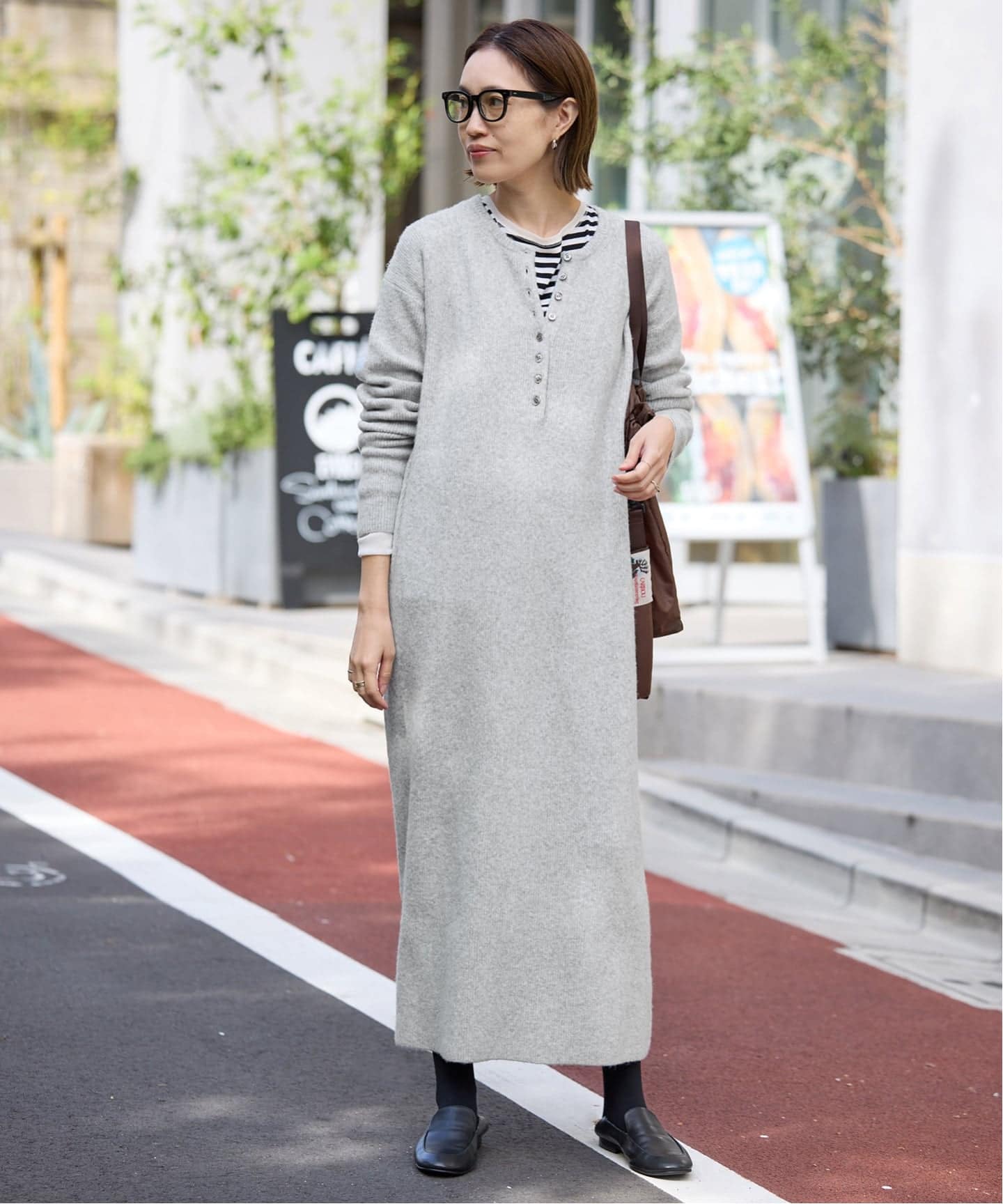 【NEW】スローブ イエナ（SLOBE IENA）/エアリーヘンリーニットワンピース エアリーヘンリーニットワンピース（ニットワンピース）｜SLOBE IENA