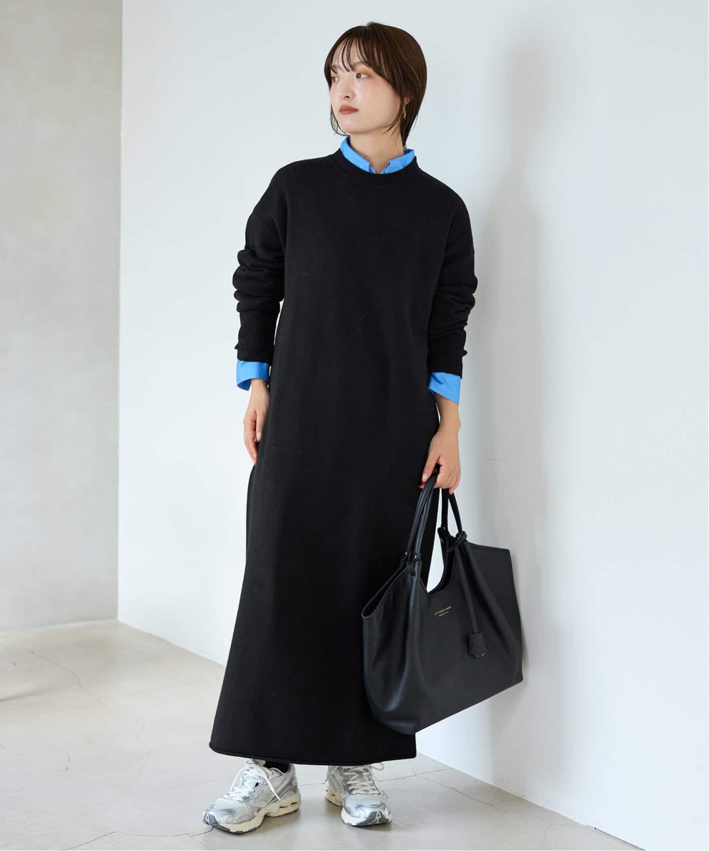 WEB限定/追加》ウォッシャブルスムース ニットワンピース（ニット