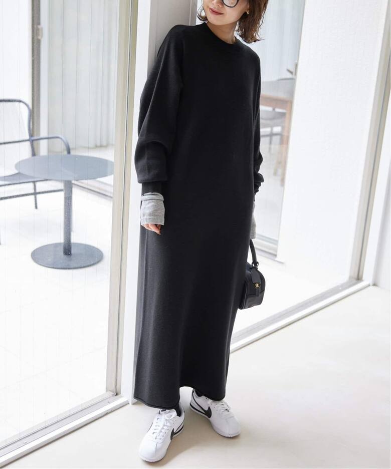 WEB限定/追加》ウォッシャブルスムース ニットワンピース（ニット 
