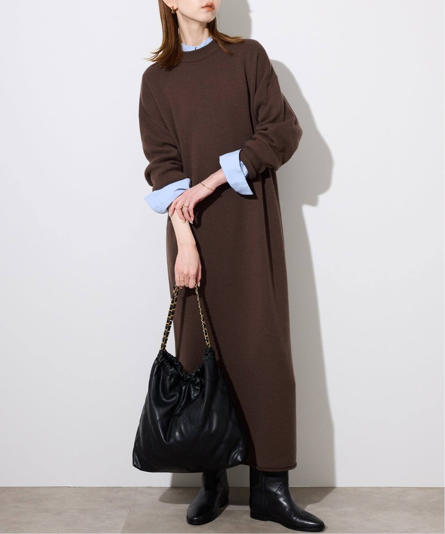 WEB限定/追加》ウォッシャブルスムース ニットワンピース（ニット