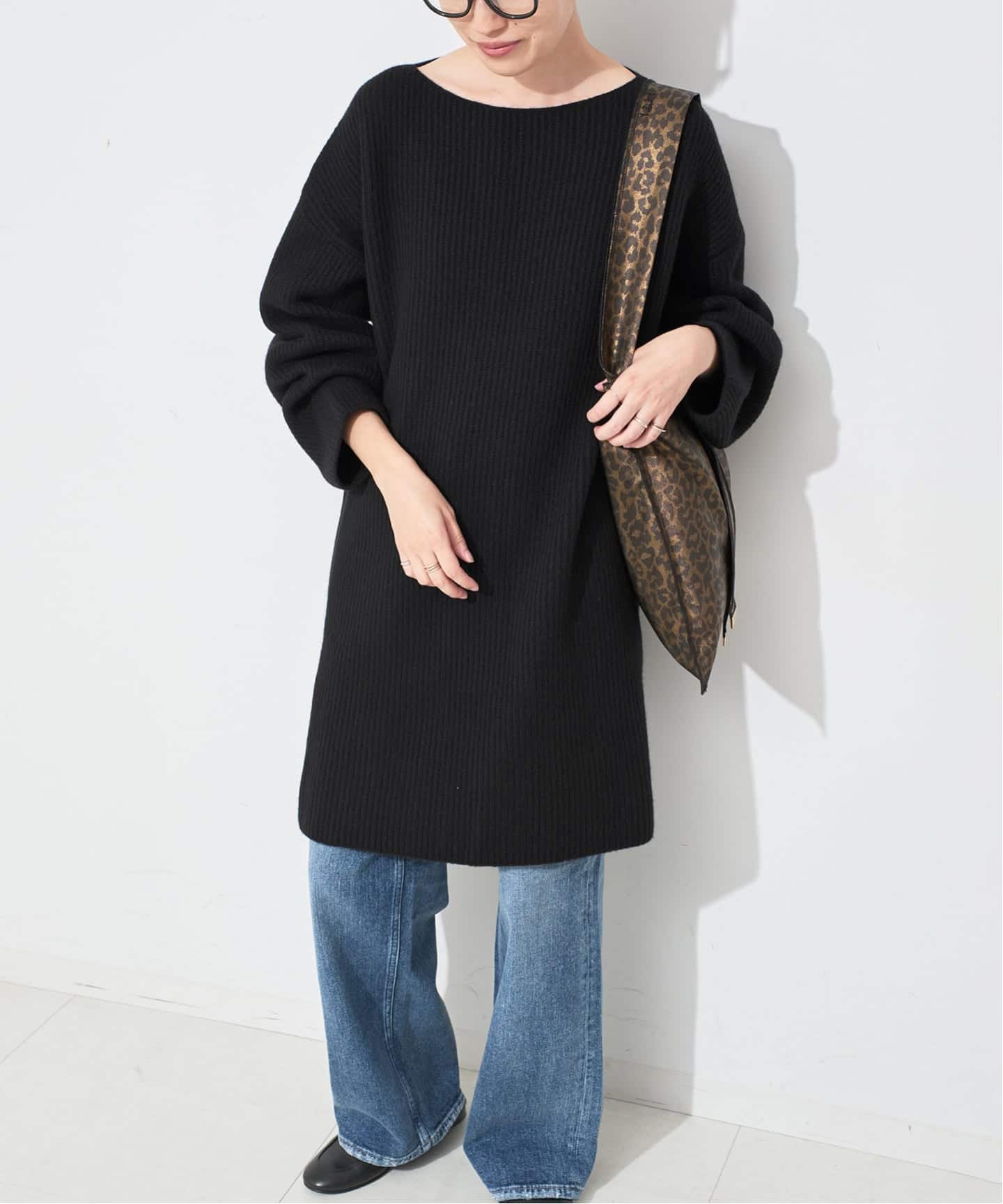 【新品】SLOBE IENAファインウールニットミニワンピース WEB限定/追加予約》ファインウールニットミニワンピース