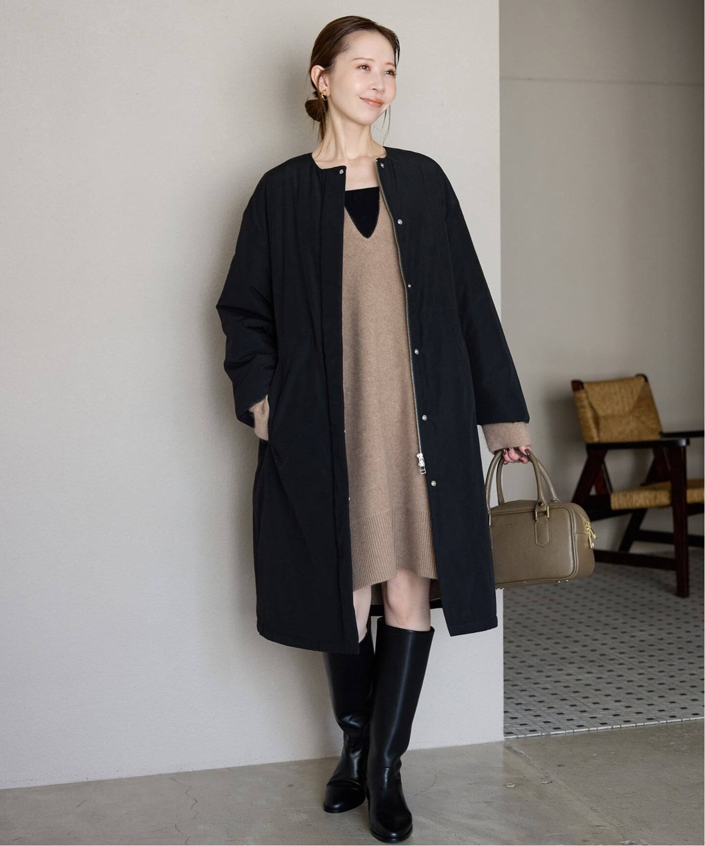 SLOBE IENA　スローブイエナ　ファインウールニット　ミニワンピース 追加予約》ウォッシャブルファーリーミニワンピース（ニット