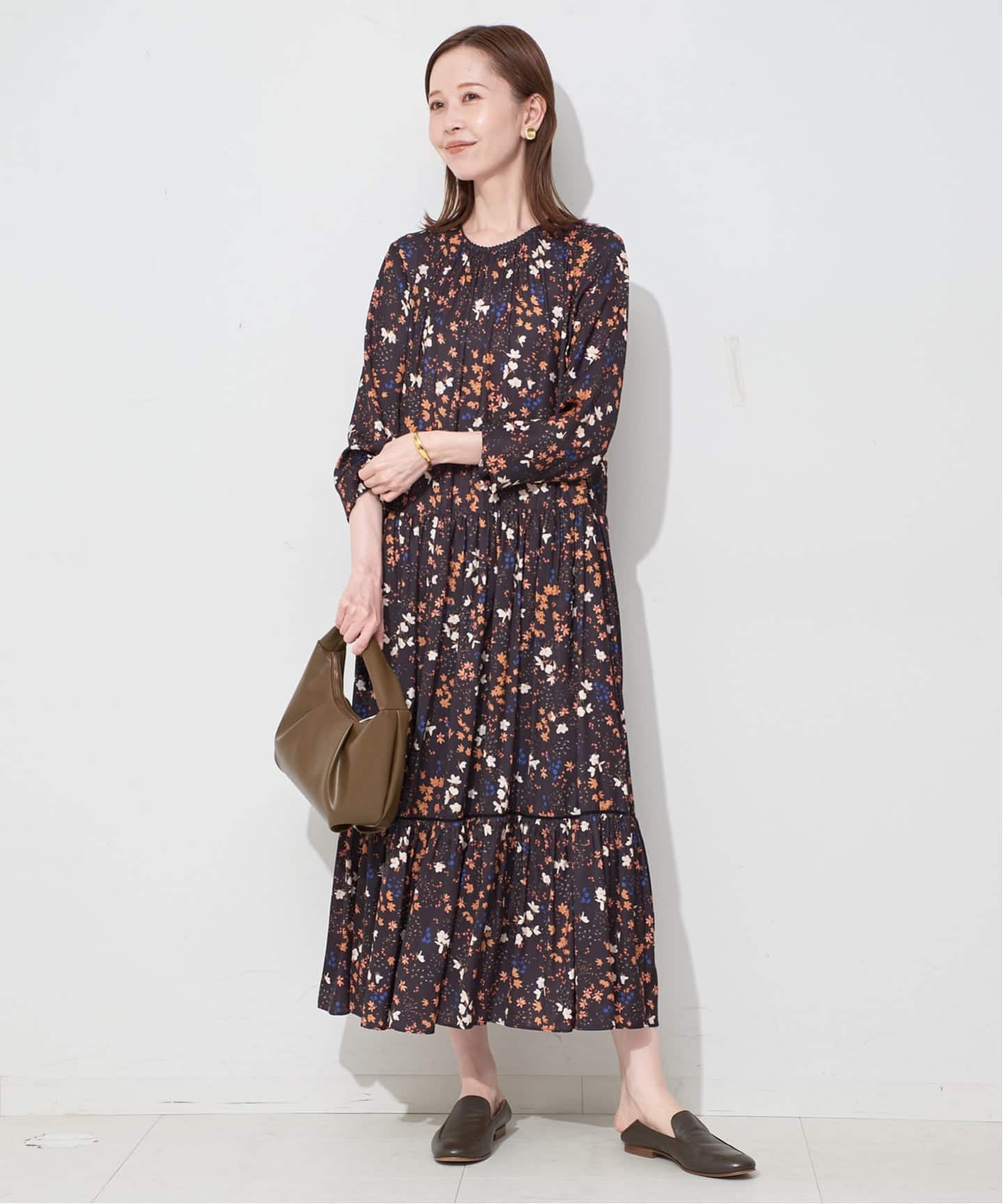 SLOBE IENA 【新品未使用】FLOWER PRINT ワンピース flowerprint ティアードワンピース（ワンピース）｜SLOBE IENA