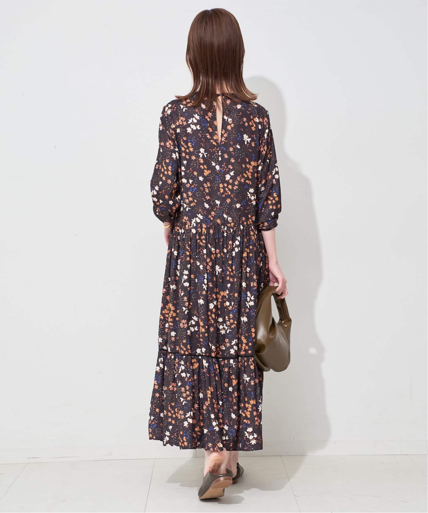 flowerprint ティアードワンピース（ワンピース）｜SLOBE IENA