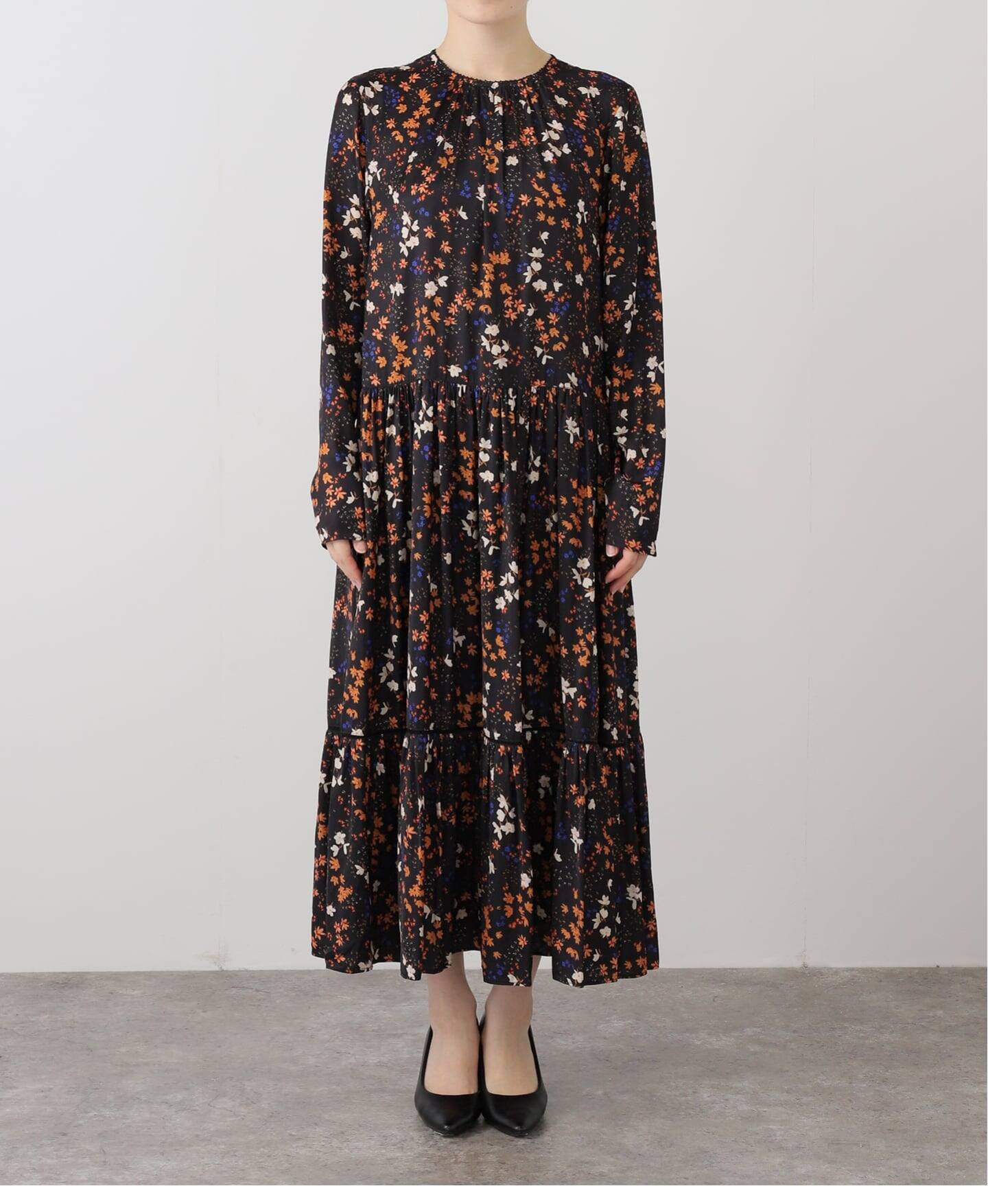 flowerprint ティアードワンピース（ワンピース）｜SLOBE IENA